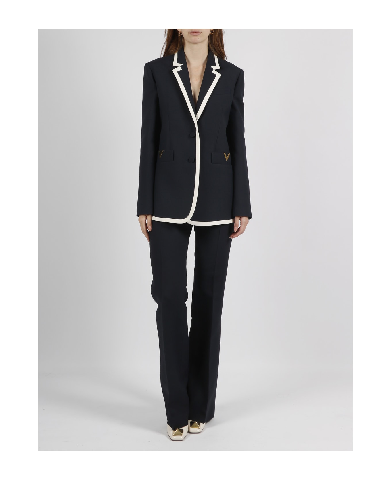 Valentino Garavani Crepe Couture Jacket - Blue