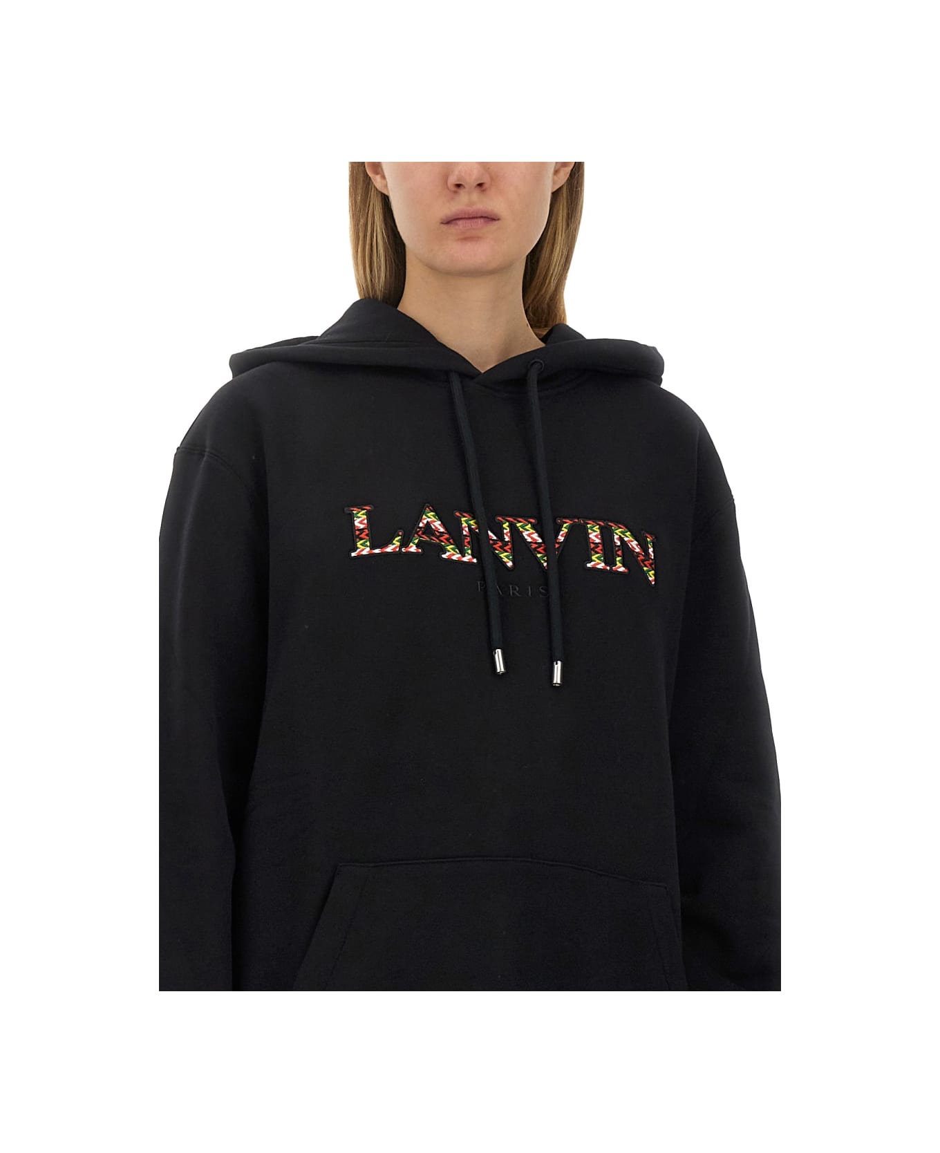 Lanvin Sweatshirt With Logo - BLACK