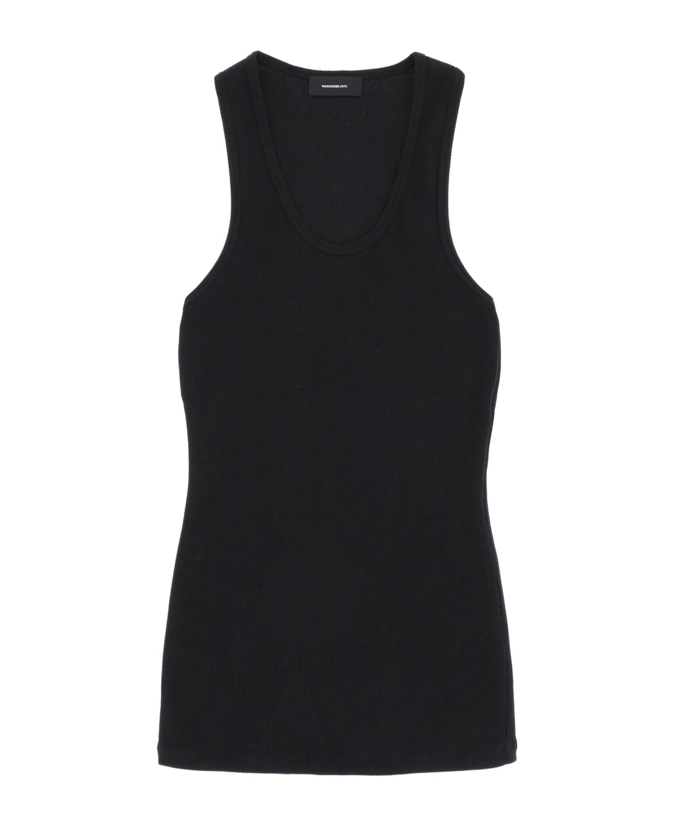 WARDROBE.NYC Ribbed Sleeveless Top With - BLACK (Black)