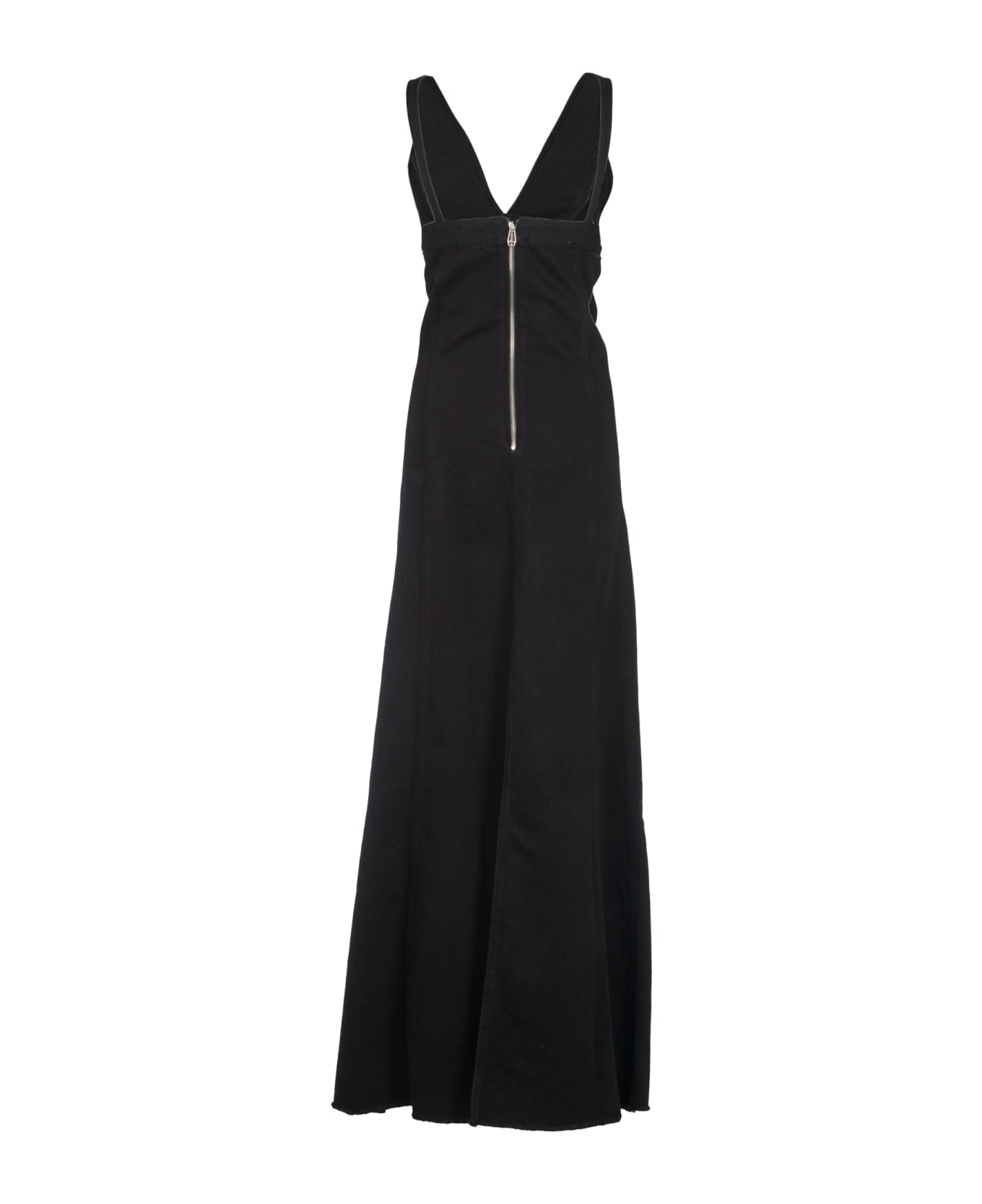 Haikure V-neck Sleeveless Dress - Black