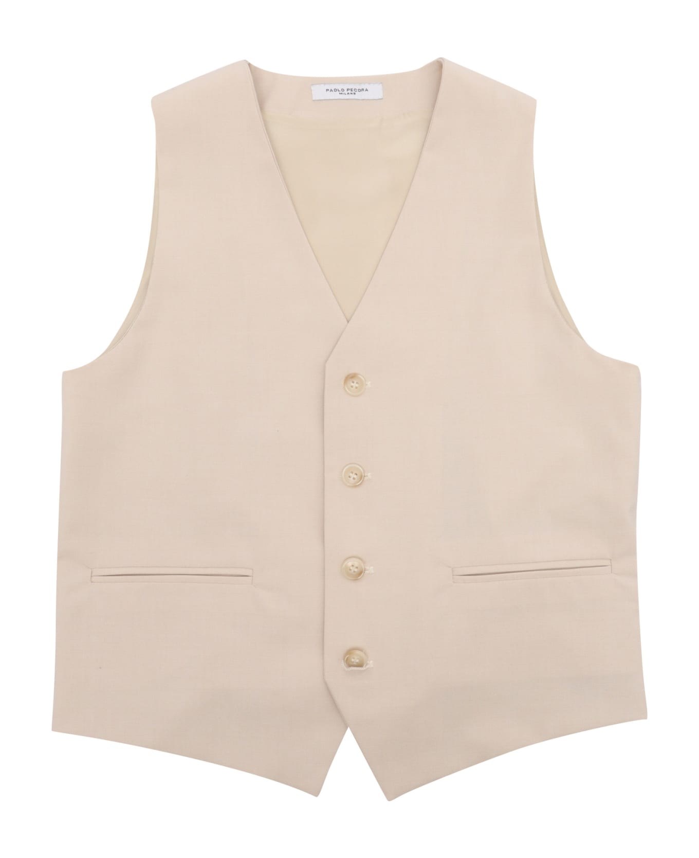 Paolo Pecora Beige Waistcoat - BEIGE