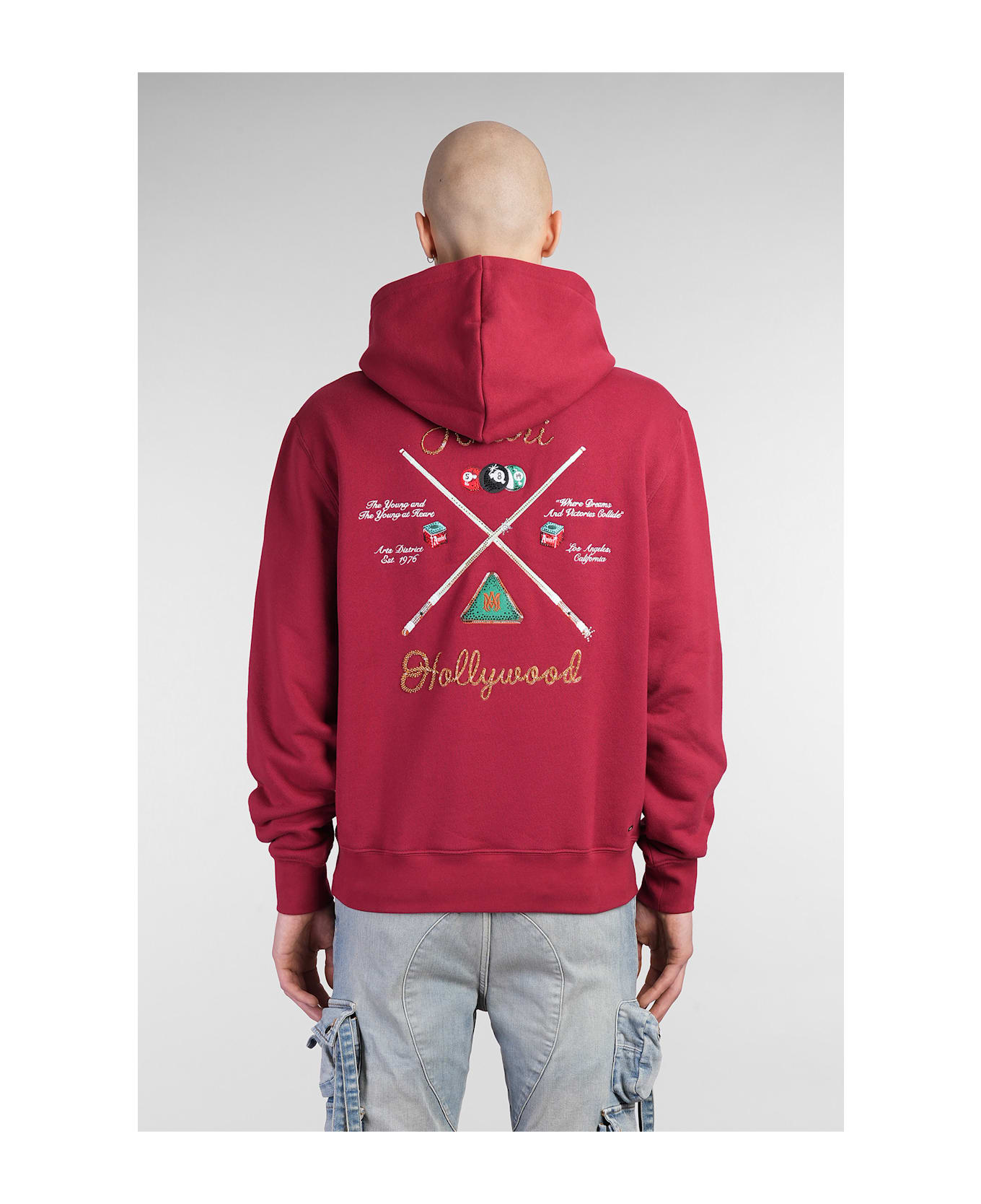 AMIRI Sweatshirt In Bordeaux Cotton - bordeaux