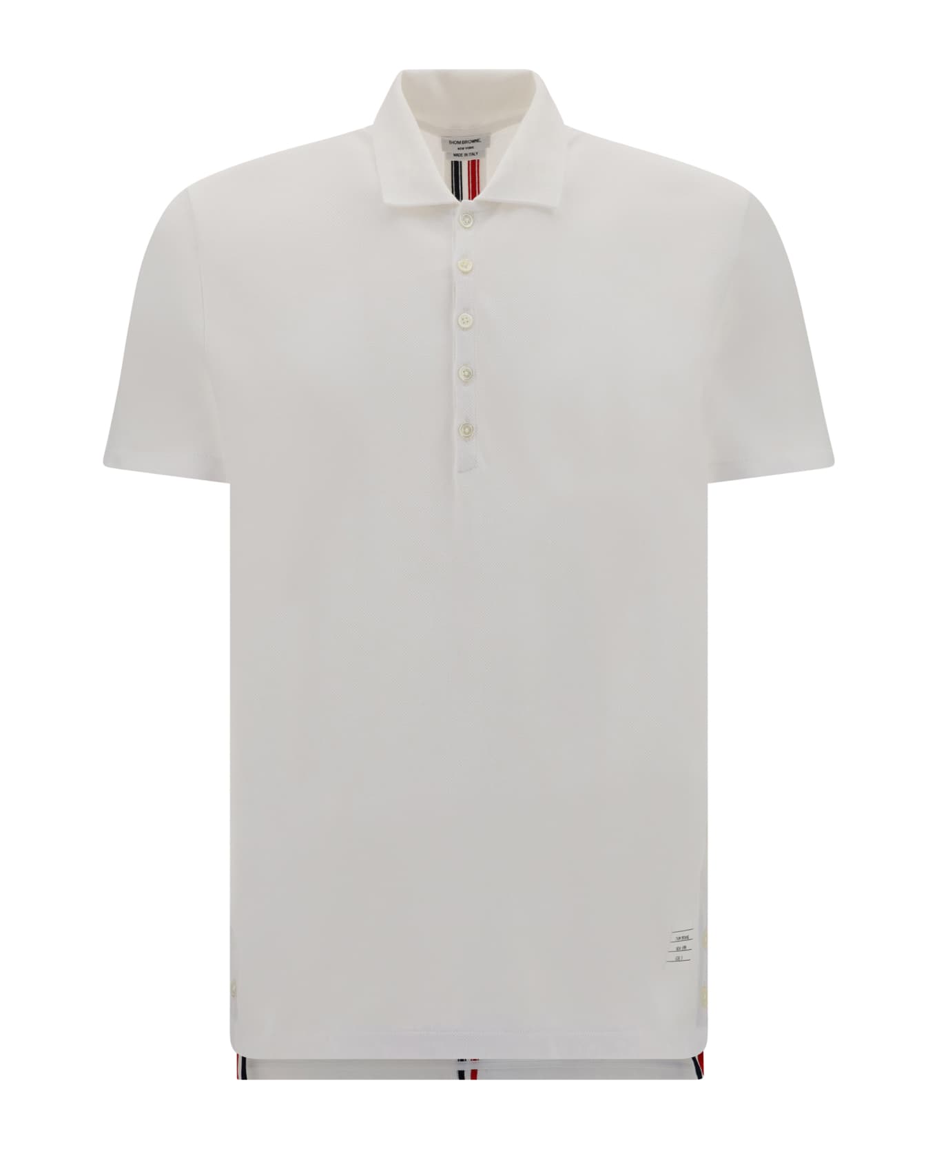 Thom Browne Rwb Stripe Polo Shirt - White ポロシャツ