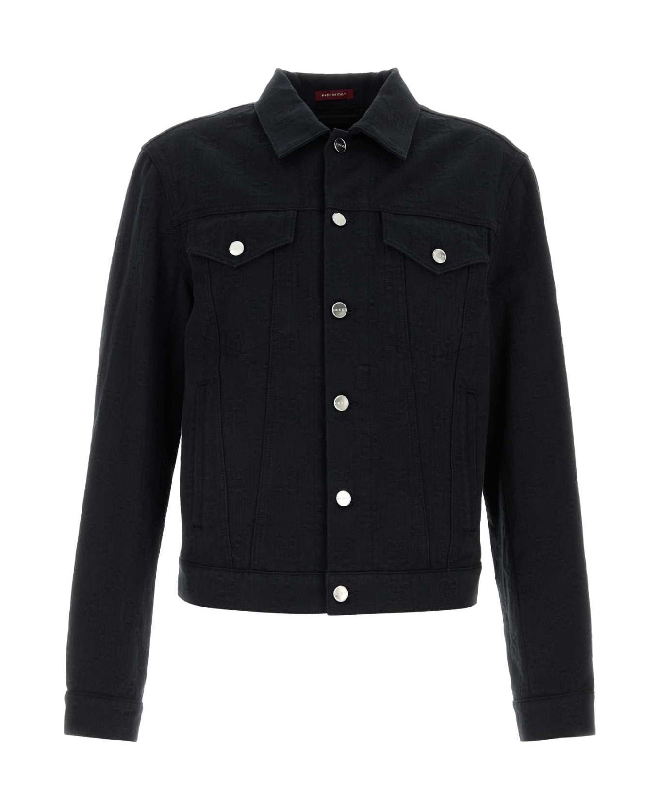 Gucci black denim jacket best sale