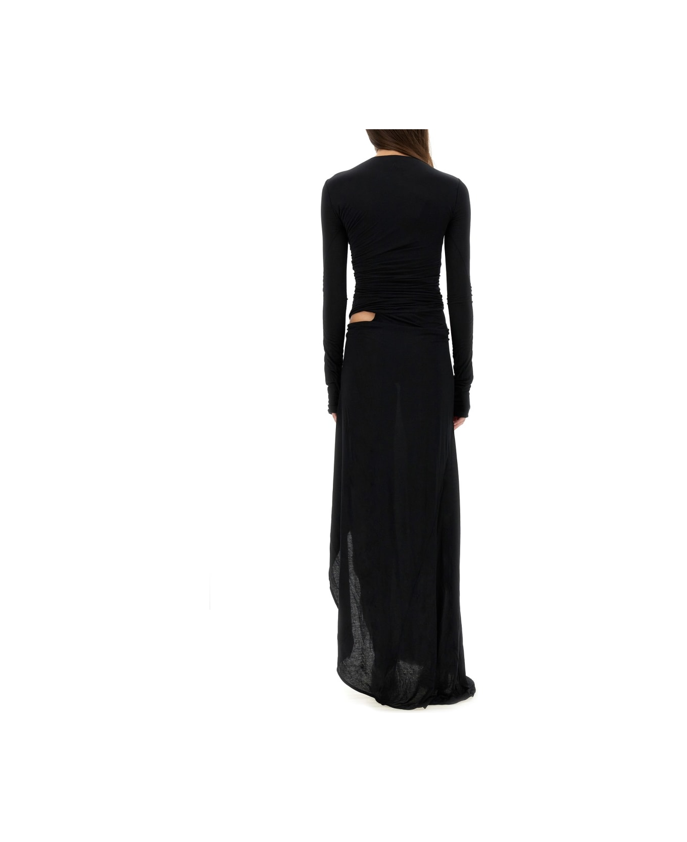 The Attico Draped Dress - BLACK