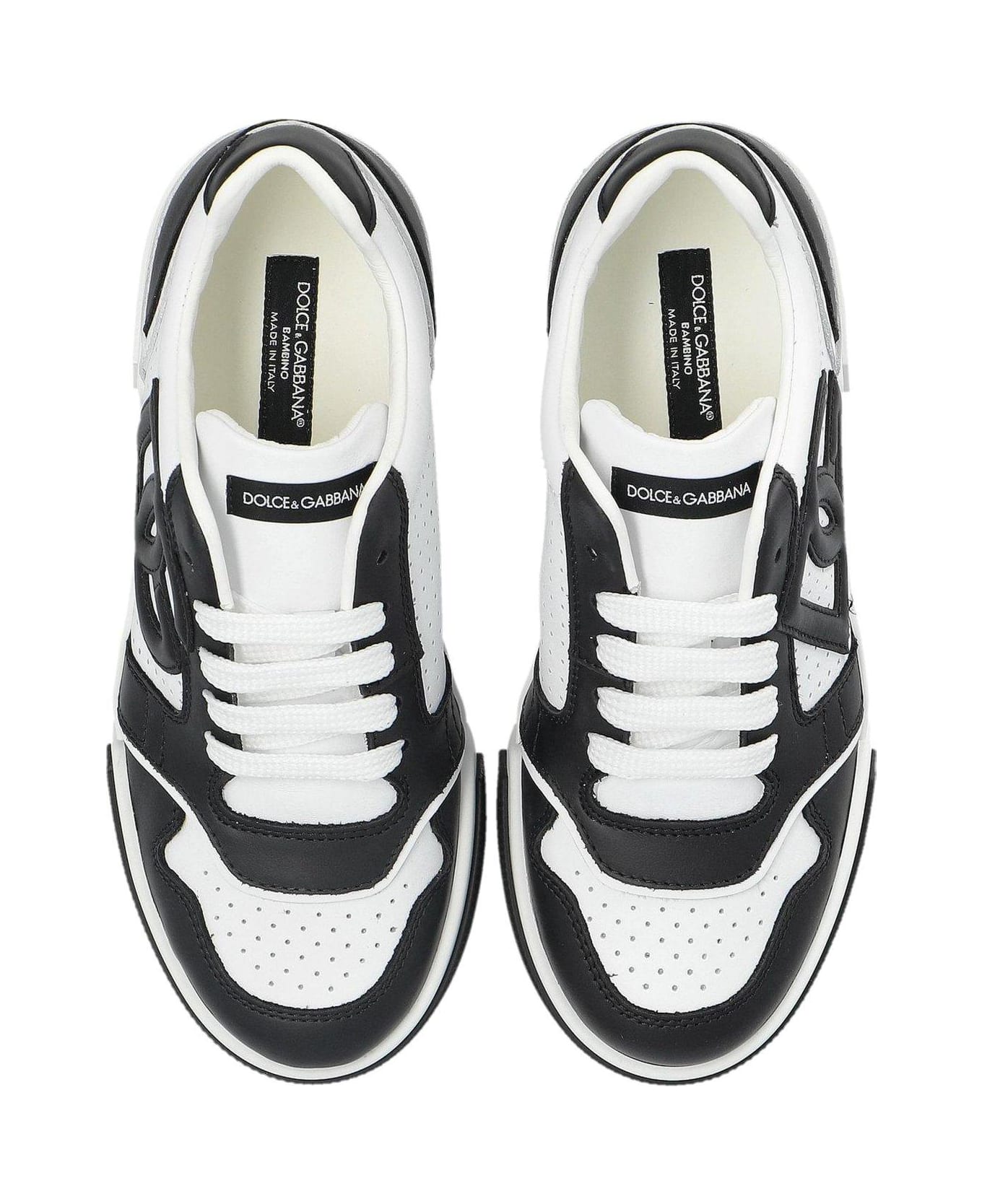 Dolce & Gabbana Logo-appliqué Lace-up Sneakers - Black