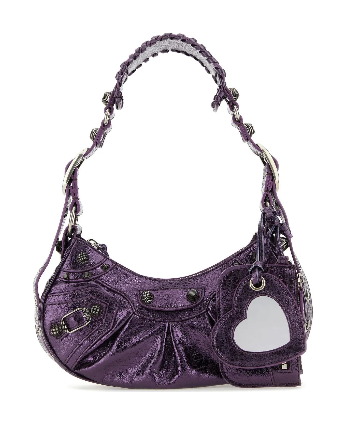 Balenciaga Purple Nappa Leather Le Cagole Xs Shoulder Bag - Viola