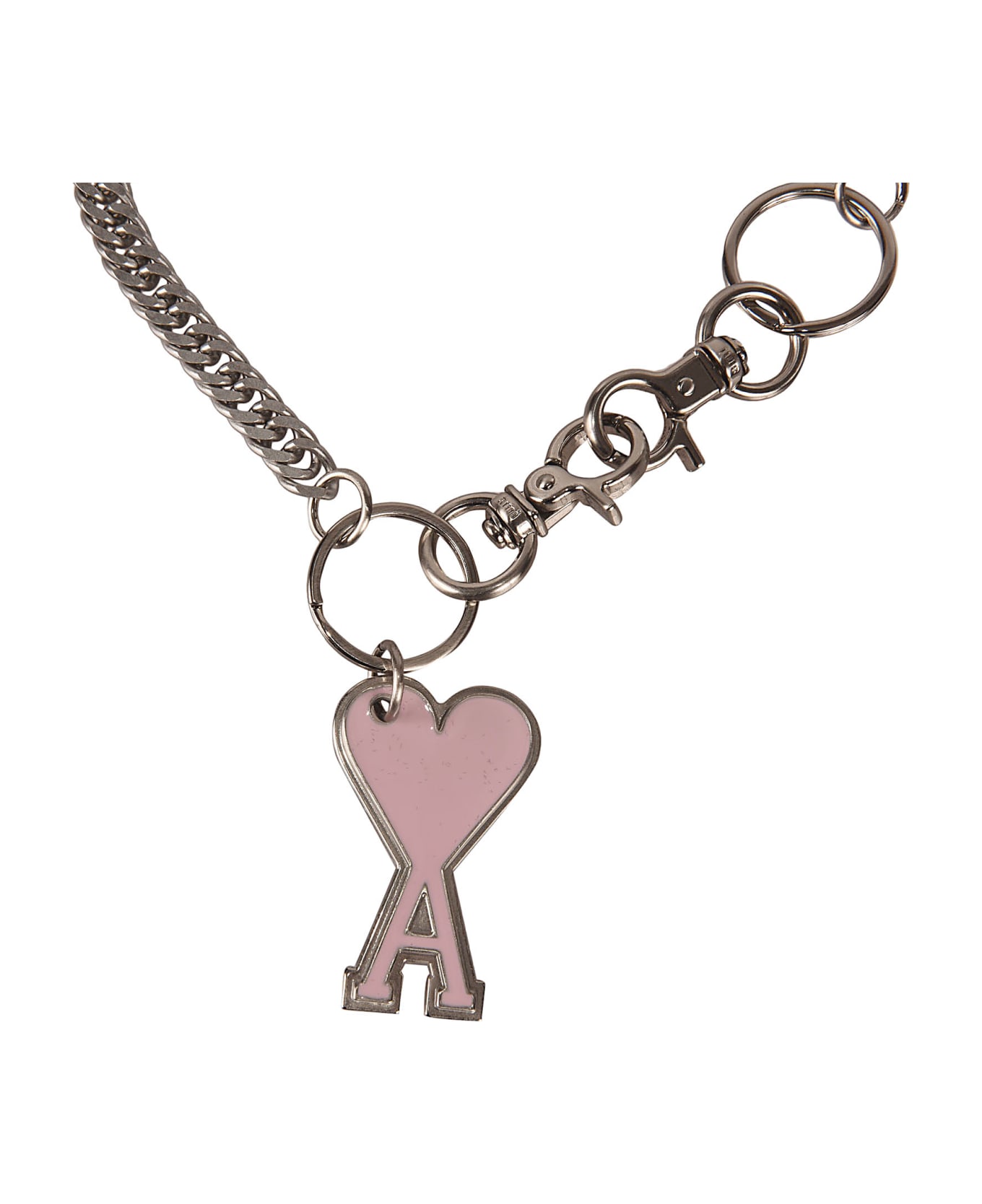 Ami Alexandre Mattiussi Logo Chain Necklace - Pale Pink