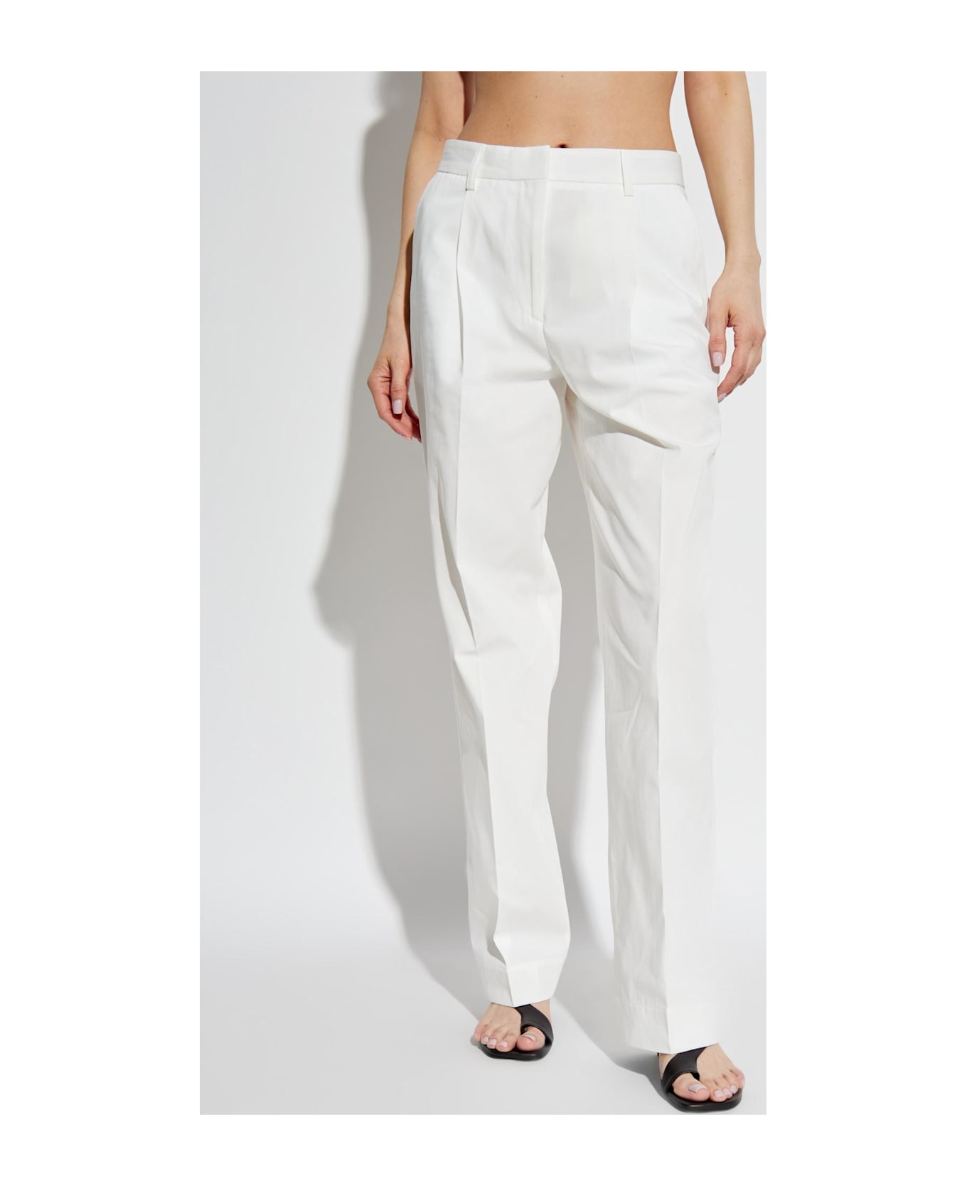 Totême Toteme Creased Trousers - Bianco