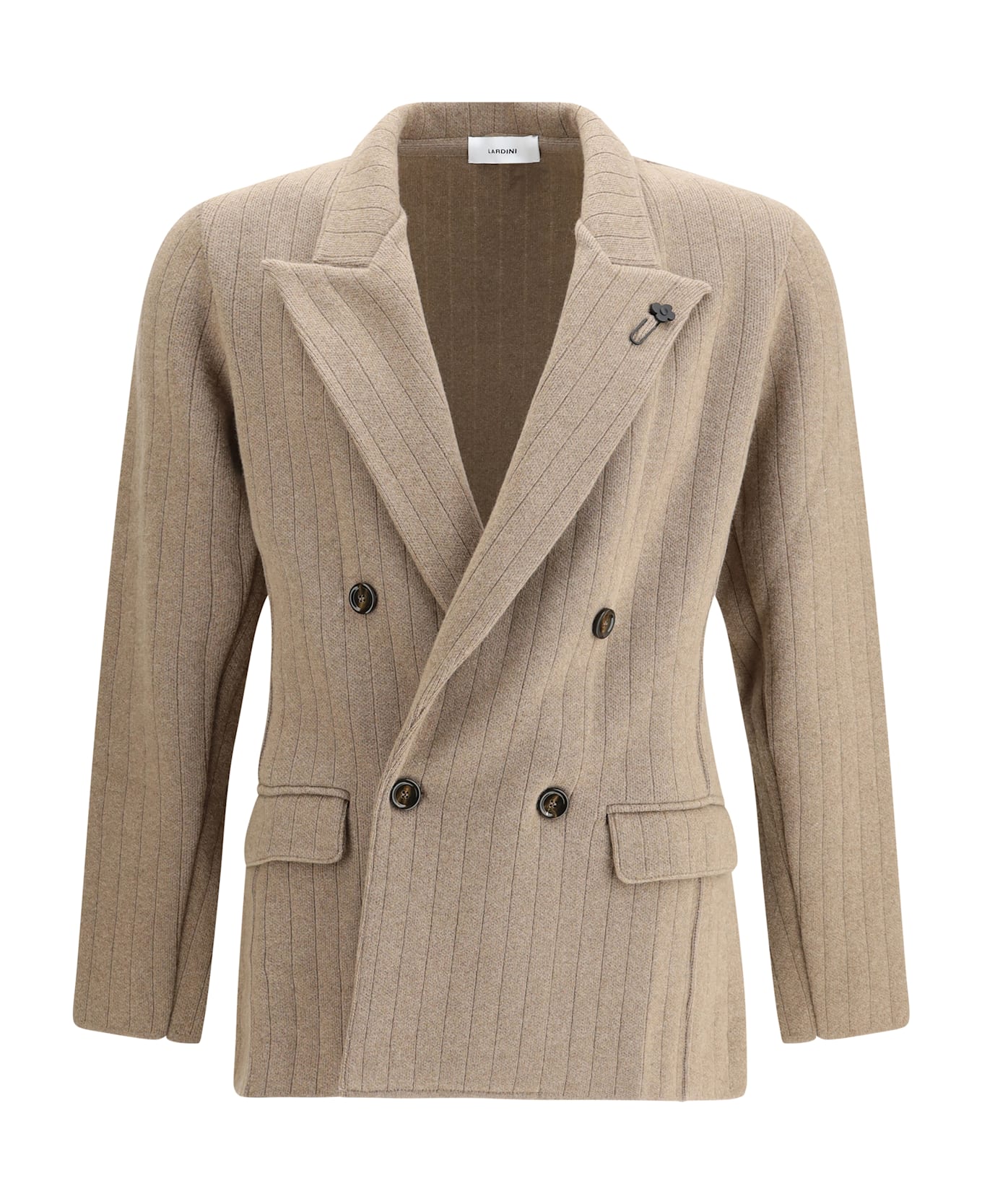 Lardini Double-breasted Knit Jacket