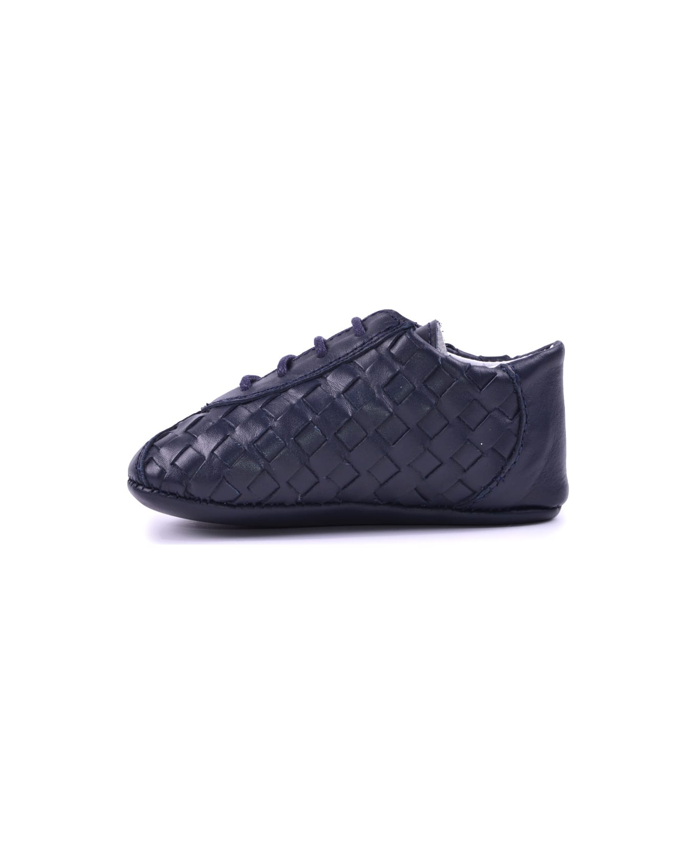 Gallucci Leather Lace-up Shoes With Woven Effect - Blue