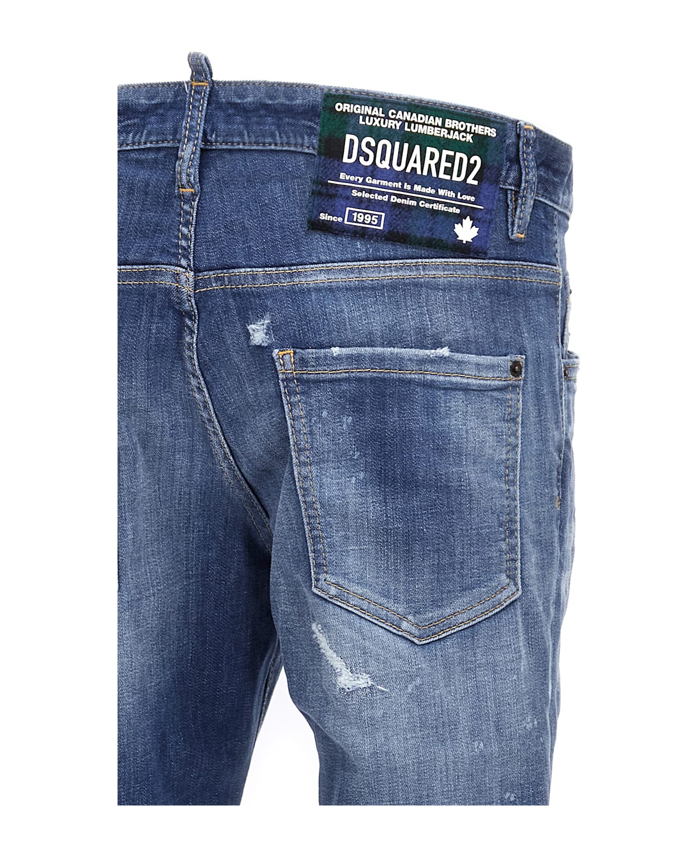 Dsquared2 Light Heritage Stretch Cotton Blend Jeans - Denim