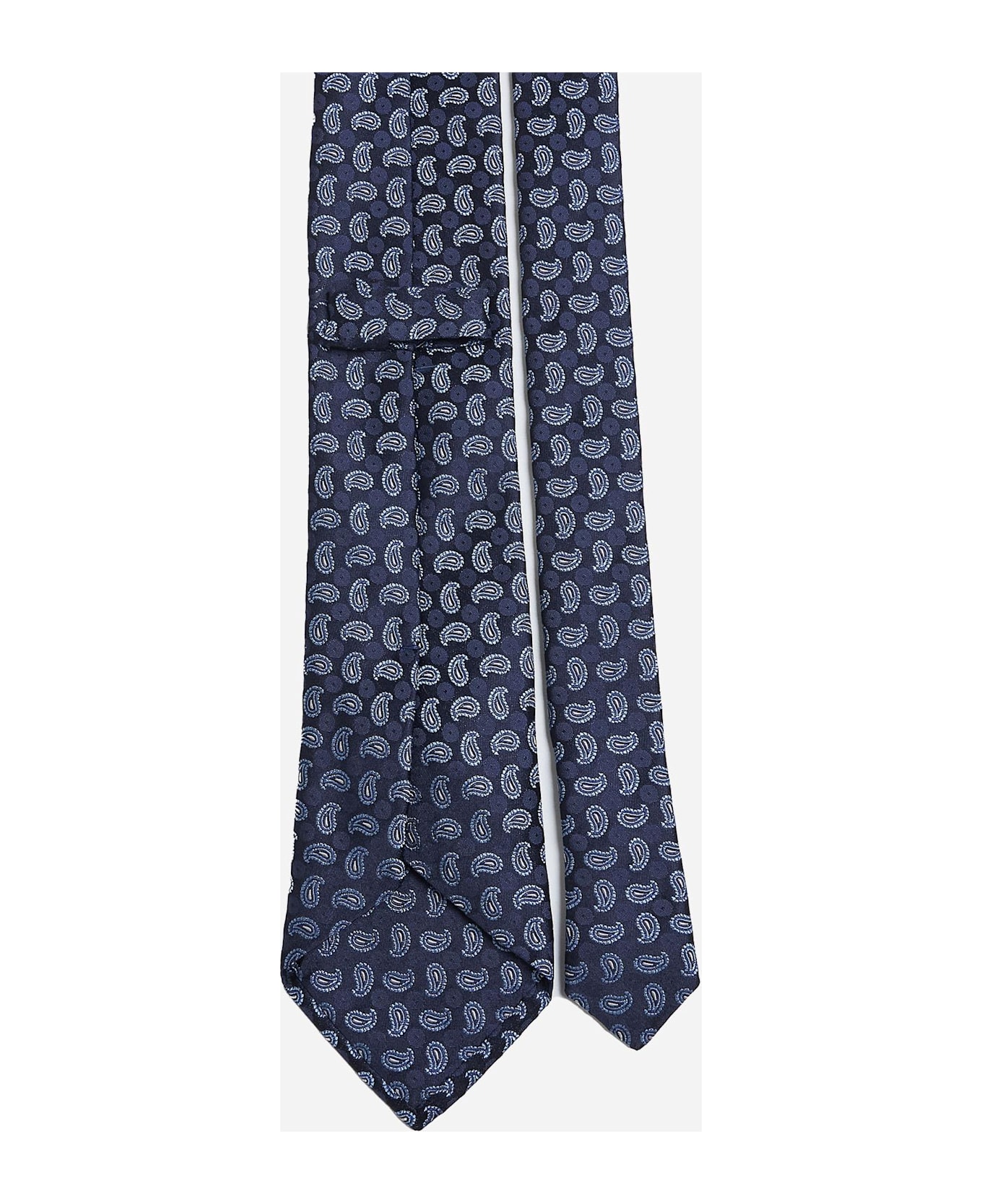 Etro Jacquard Pointed-tip Tie - VAR.MULTICOLOR FDO BLU