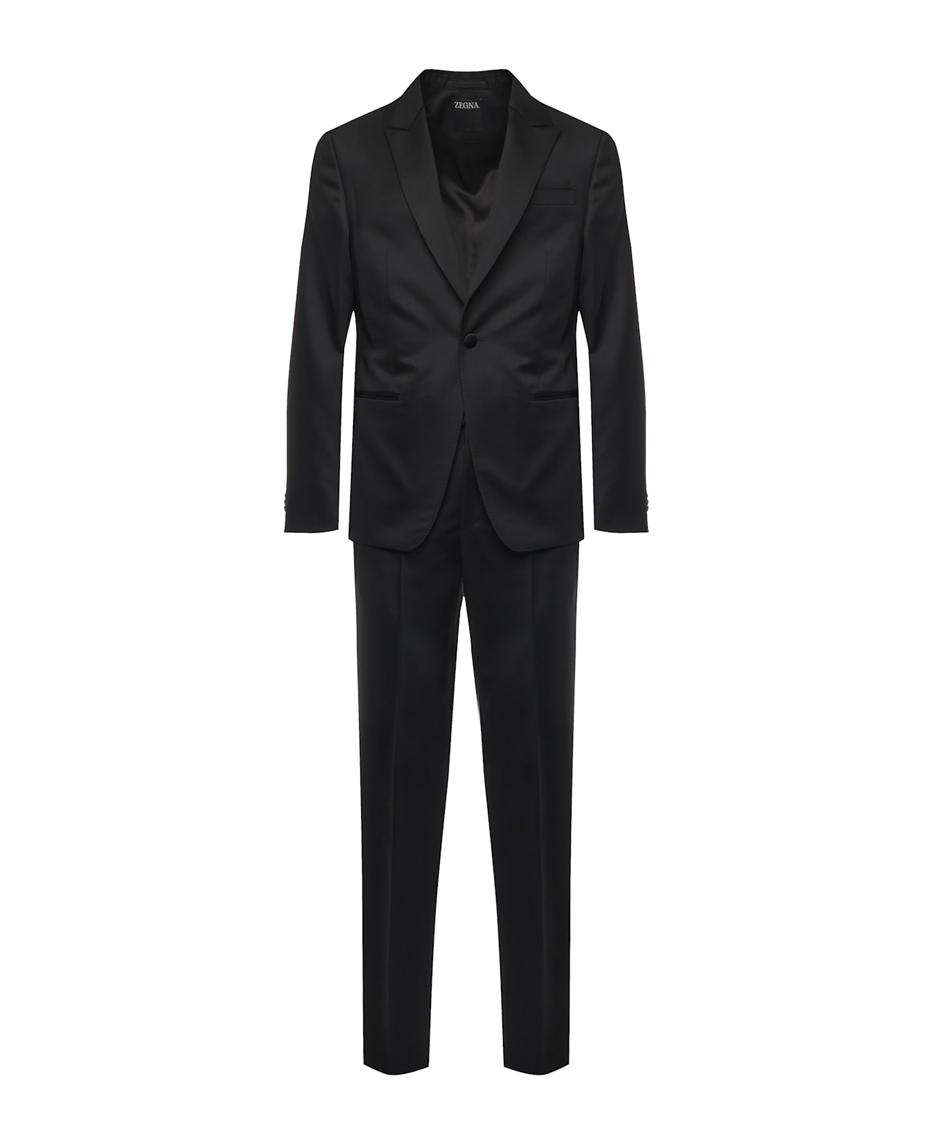 Zegna Tailored Wool Suit - Black