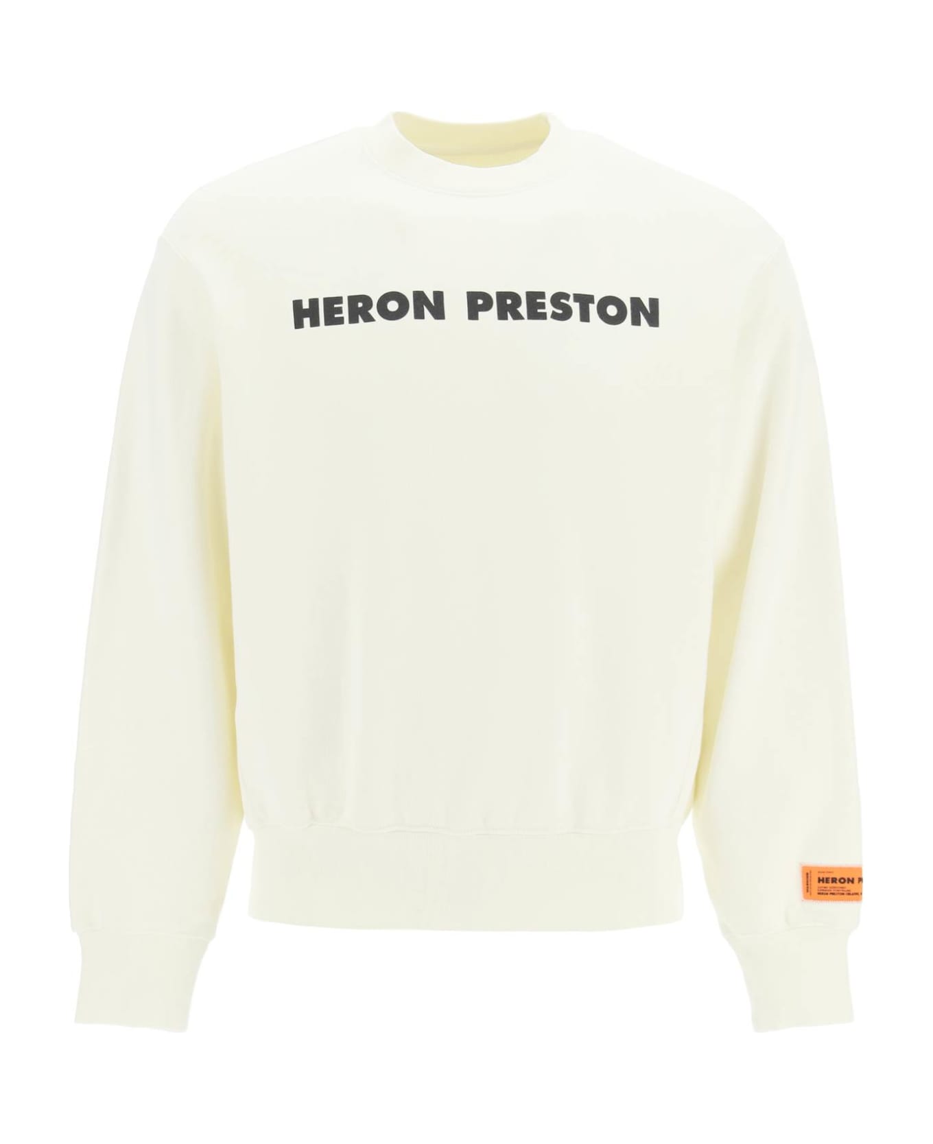 HERON PRESTON Crewneck Sweatshirt - White/black フリース