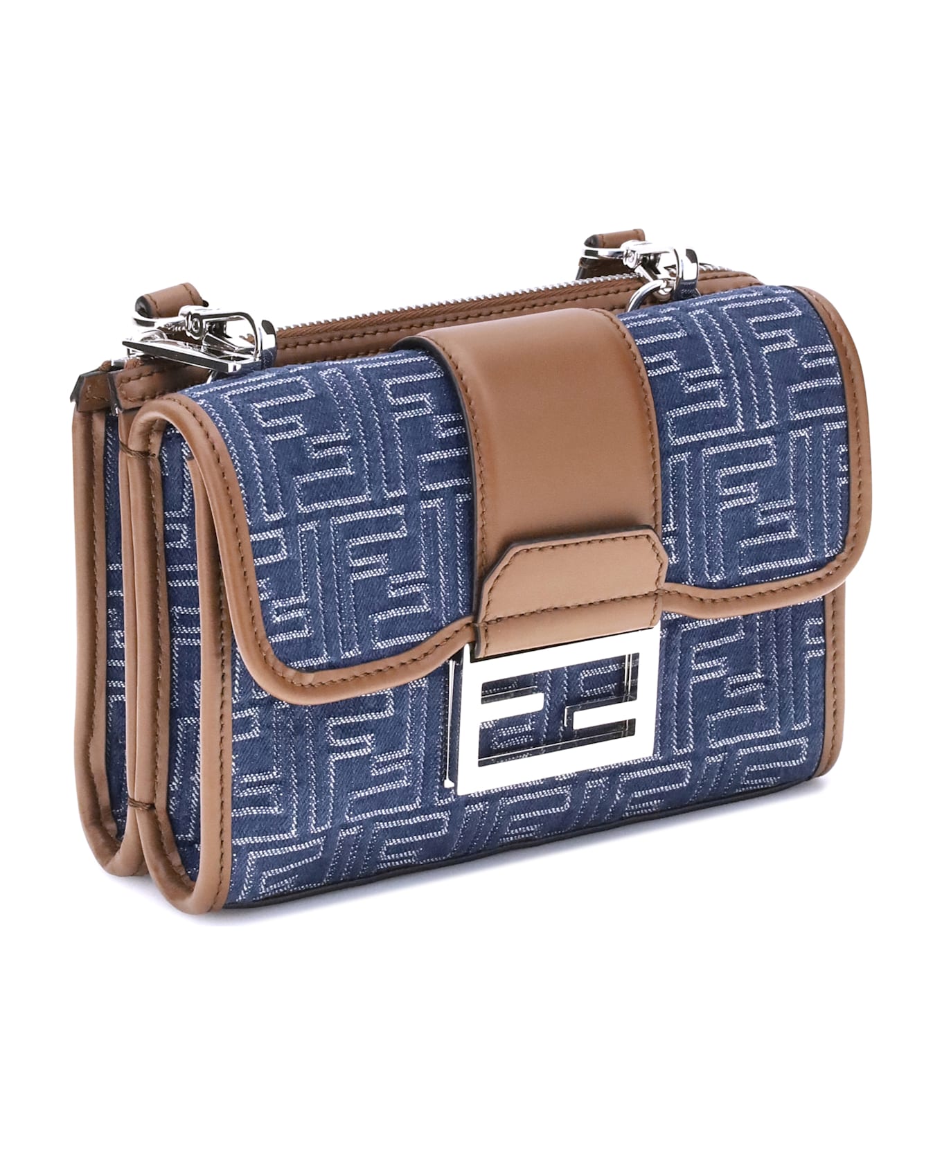 Fendi Baguette Denim Shoulder Bag