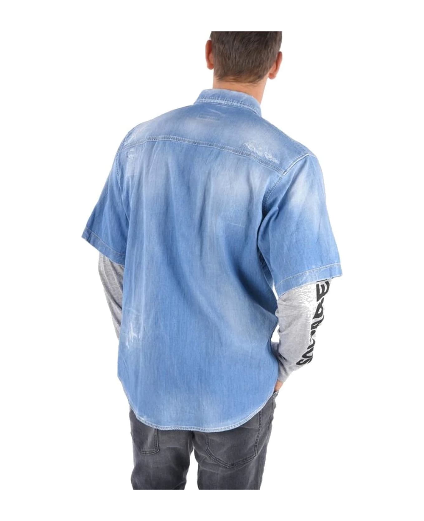 Dsquared2 Cotton Denim Shirt - Blue