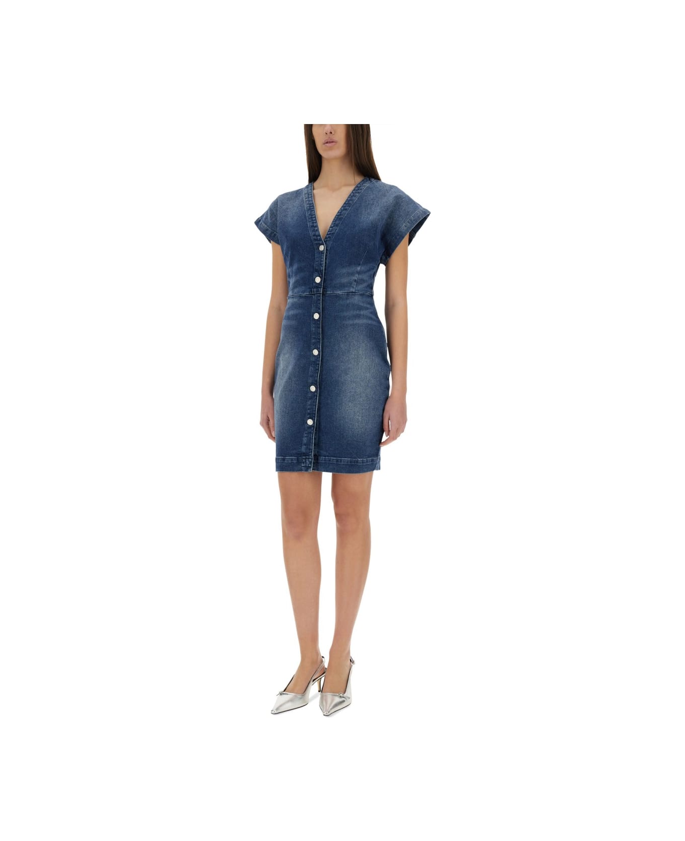 M05CH1N0 Jeans Denim Dress - DENIM