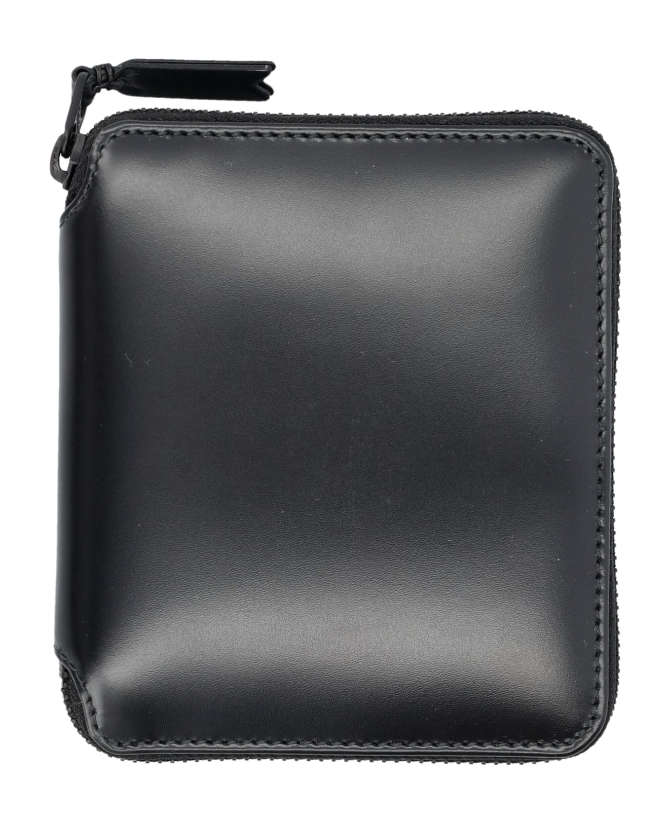 Comme des Garçons Wallet Very Black Vertical Zip Around Wallet - BLACK