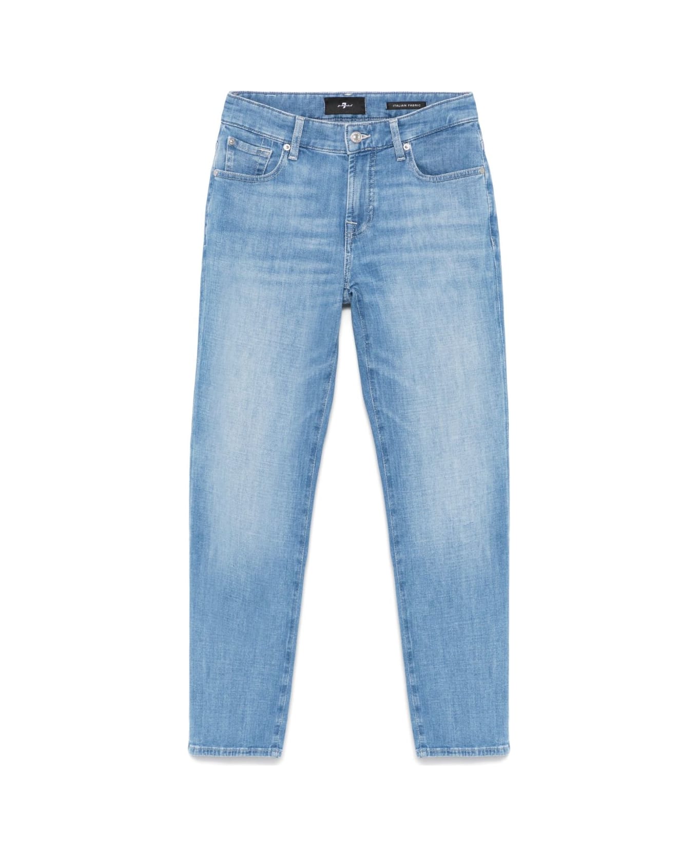 7 For All Mankind Calie Straighnt Cropped Jeans - Clear Blue