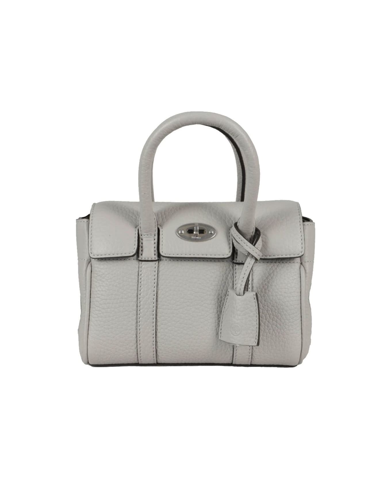 Mulberry Mini Bayswater Heavy Grain - Pale Grey