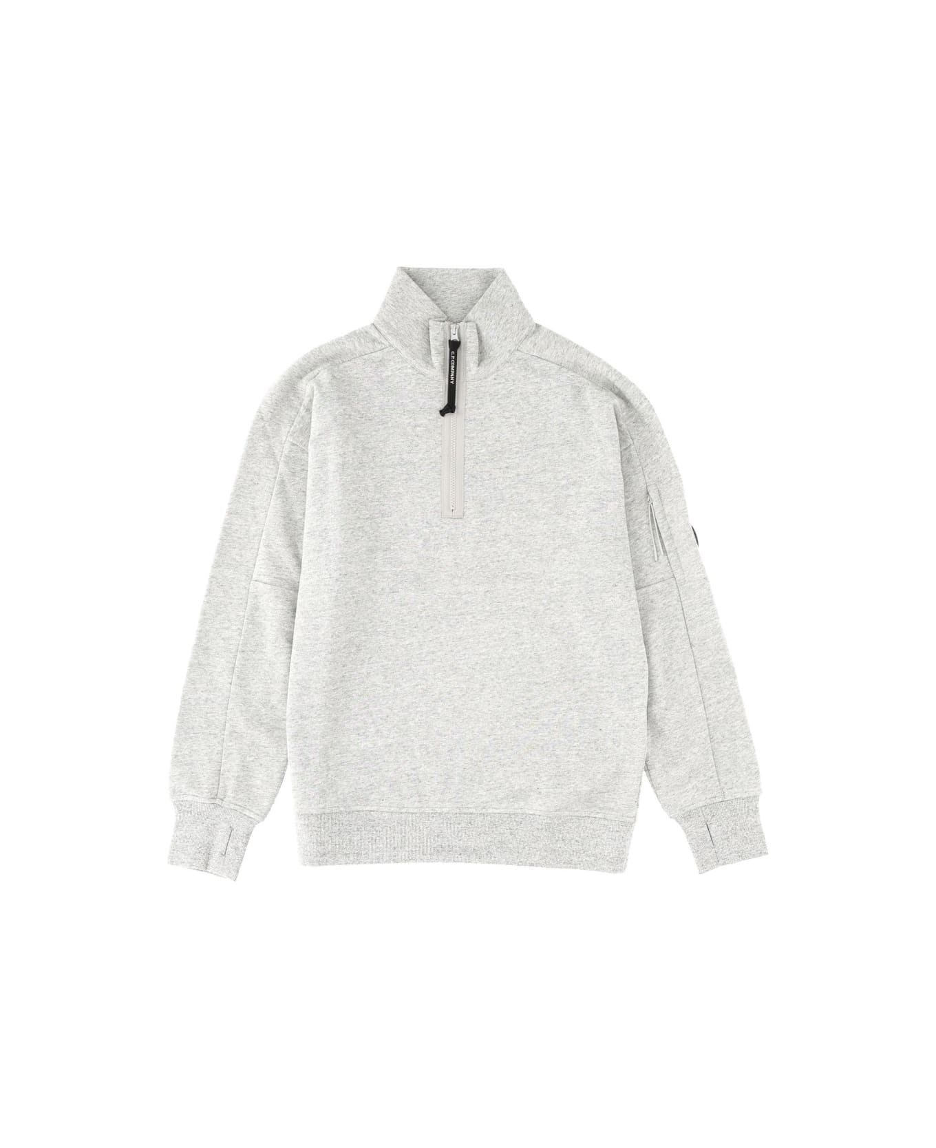 C.P. Company Zip Sweatshirt. - GREY