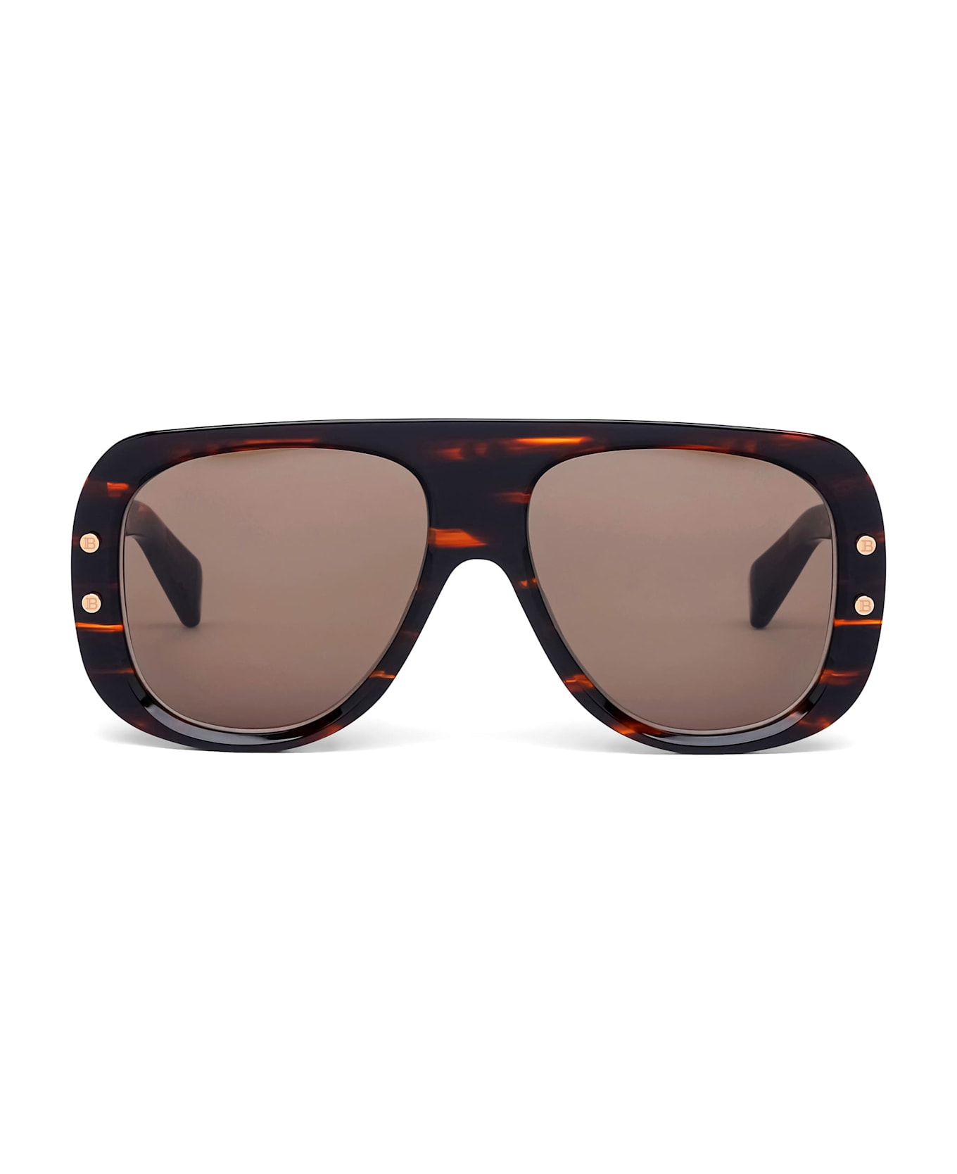 Balmain Pulse - Brown Swirl / 12k Gold Sunglasses - brown/gold