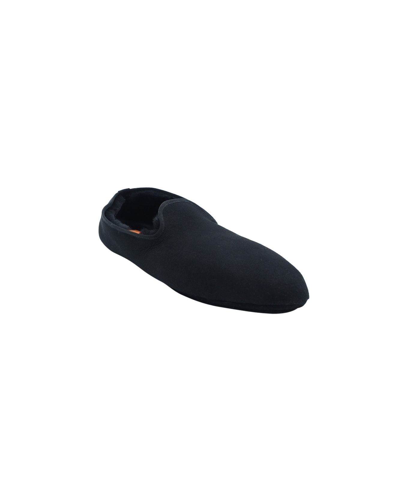 Henderson Baracco Slipper In Sheepskin - Black