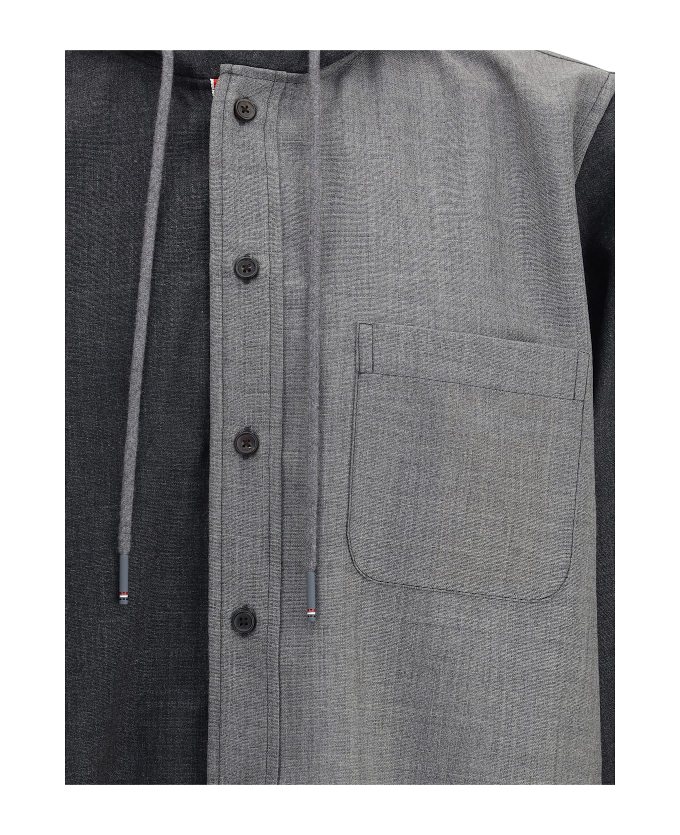 Thom Browne Hooded Shirt Jacket