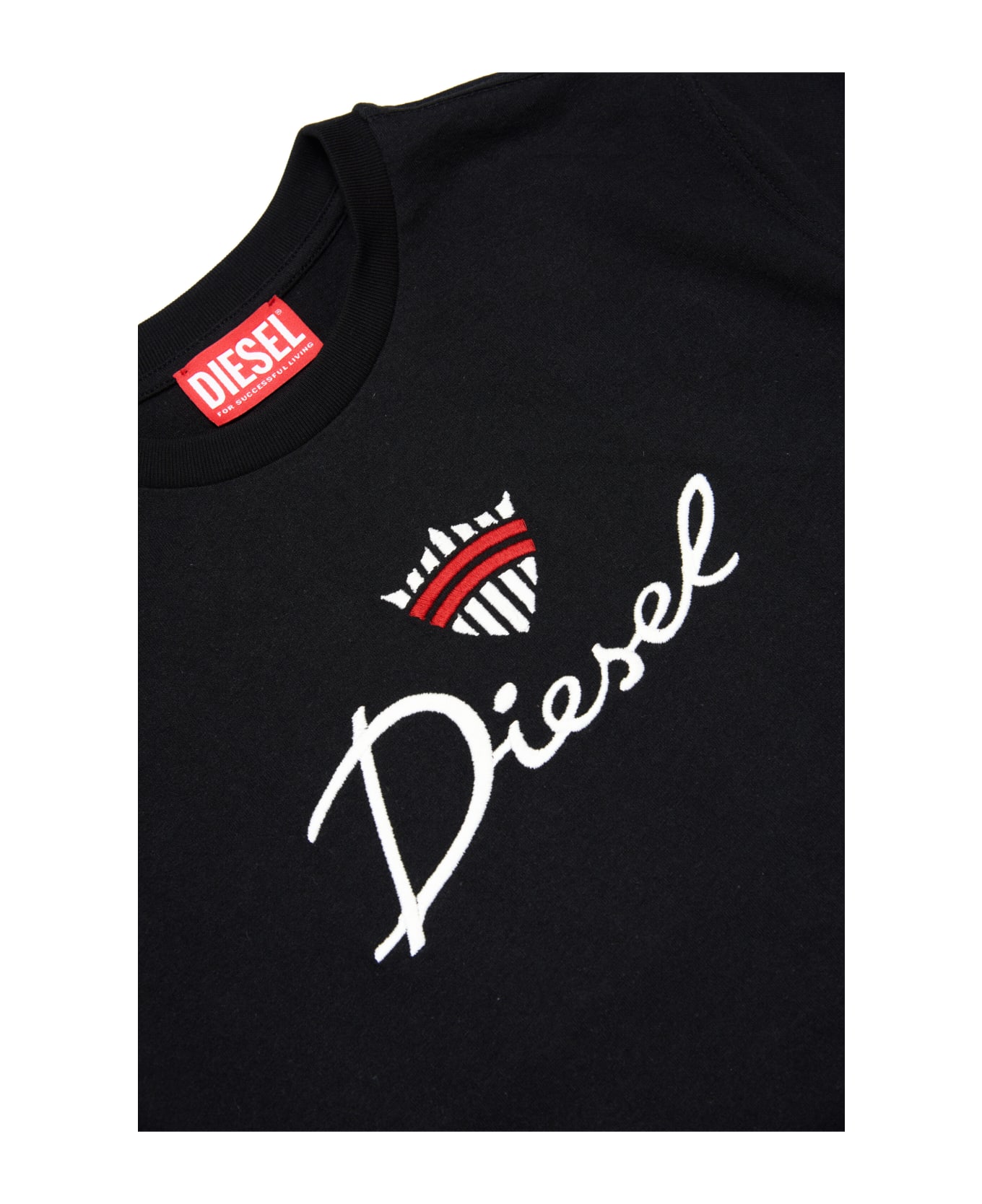 Diesel Twashg6 Over T-shirt Diesel T-shirt With Corona Logo - Black