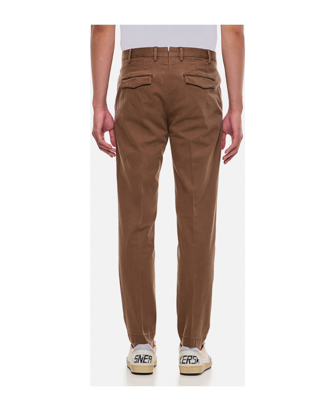 PT Torino Cotton Trousers - Brown ボトムス
