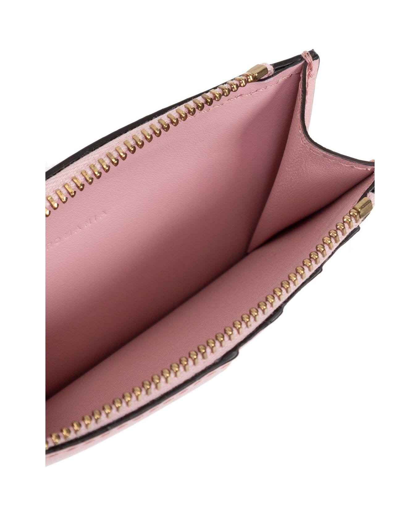 Versace Logo-lettering Zipped Wallet - PINK