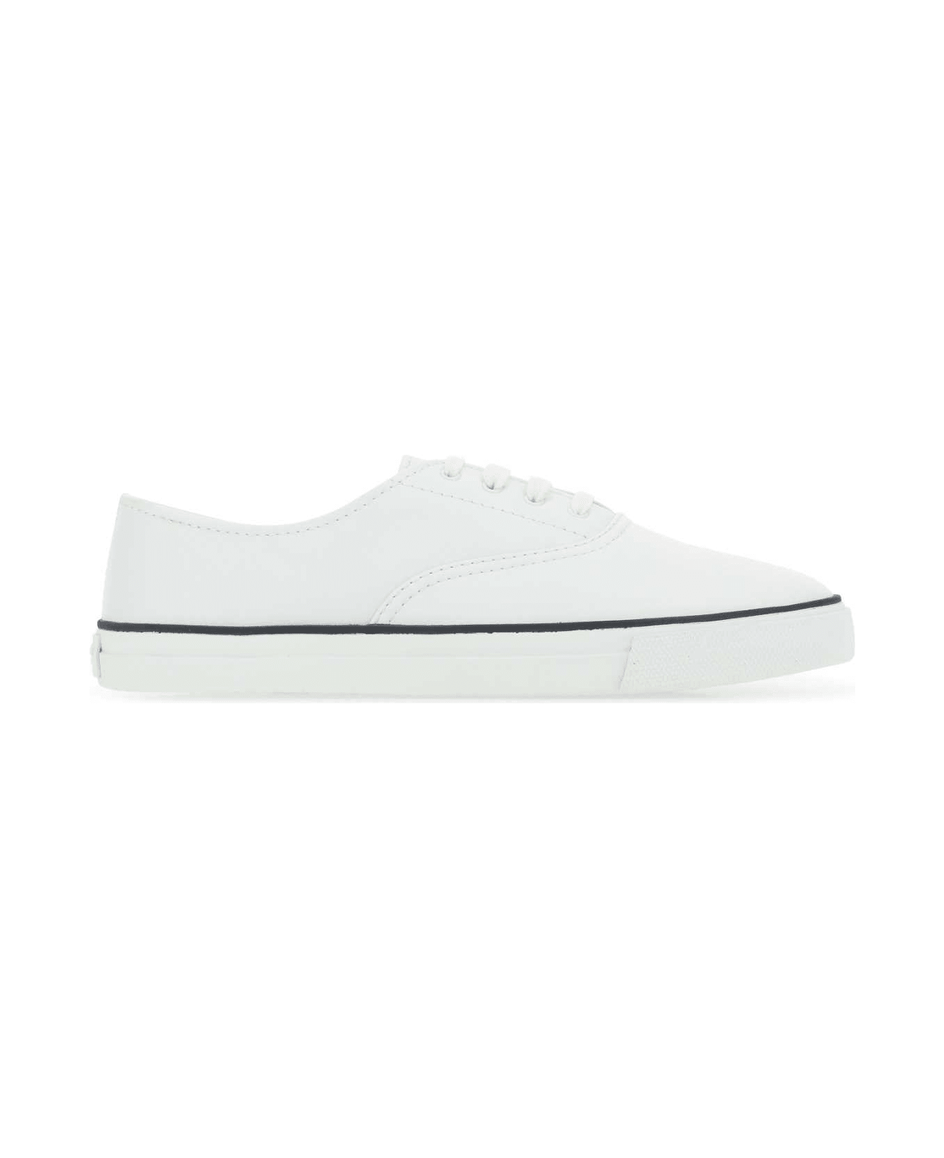 Saint Laurent White Leather Tandem Sneakers - 9030