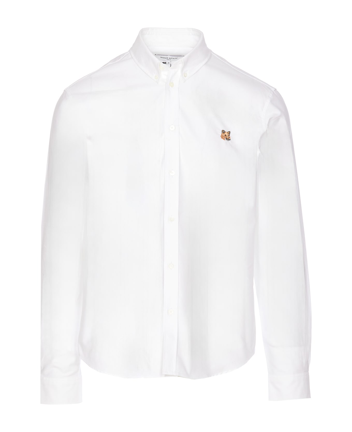 Maison Kitsuné Mini Fox Head Patch Shirt - white