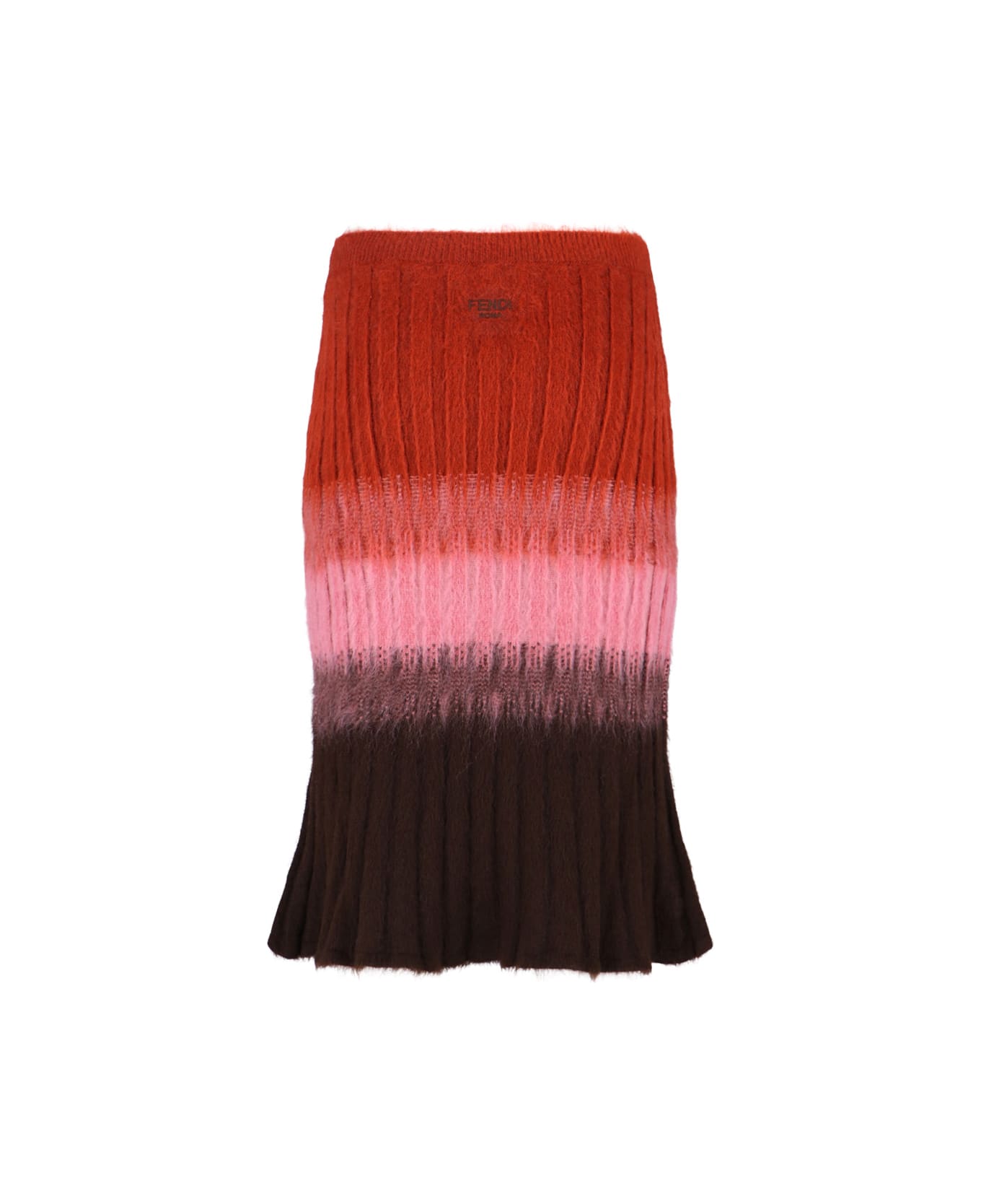 Fendi Mohair Blend Skirt - Tin Rust Blush