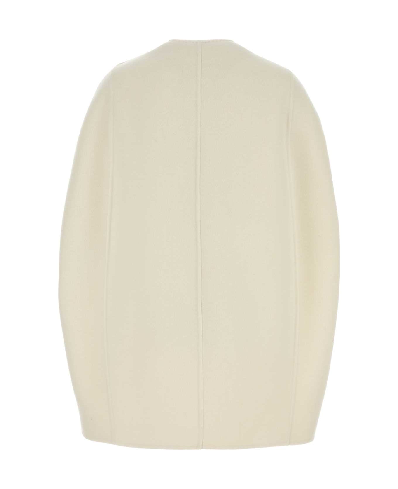Max Mara White Cashmere Placido Cape - BIANCO