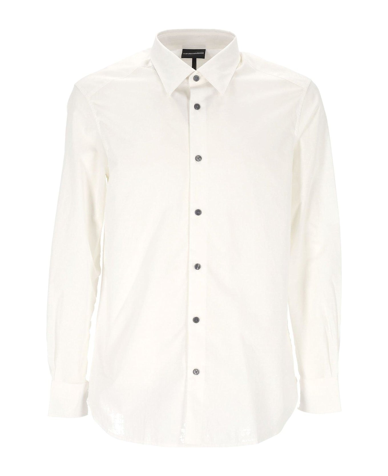 Emporio Armani Button-up Long-sleeved Shirt - White
