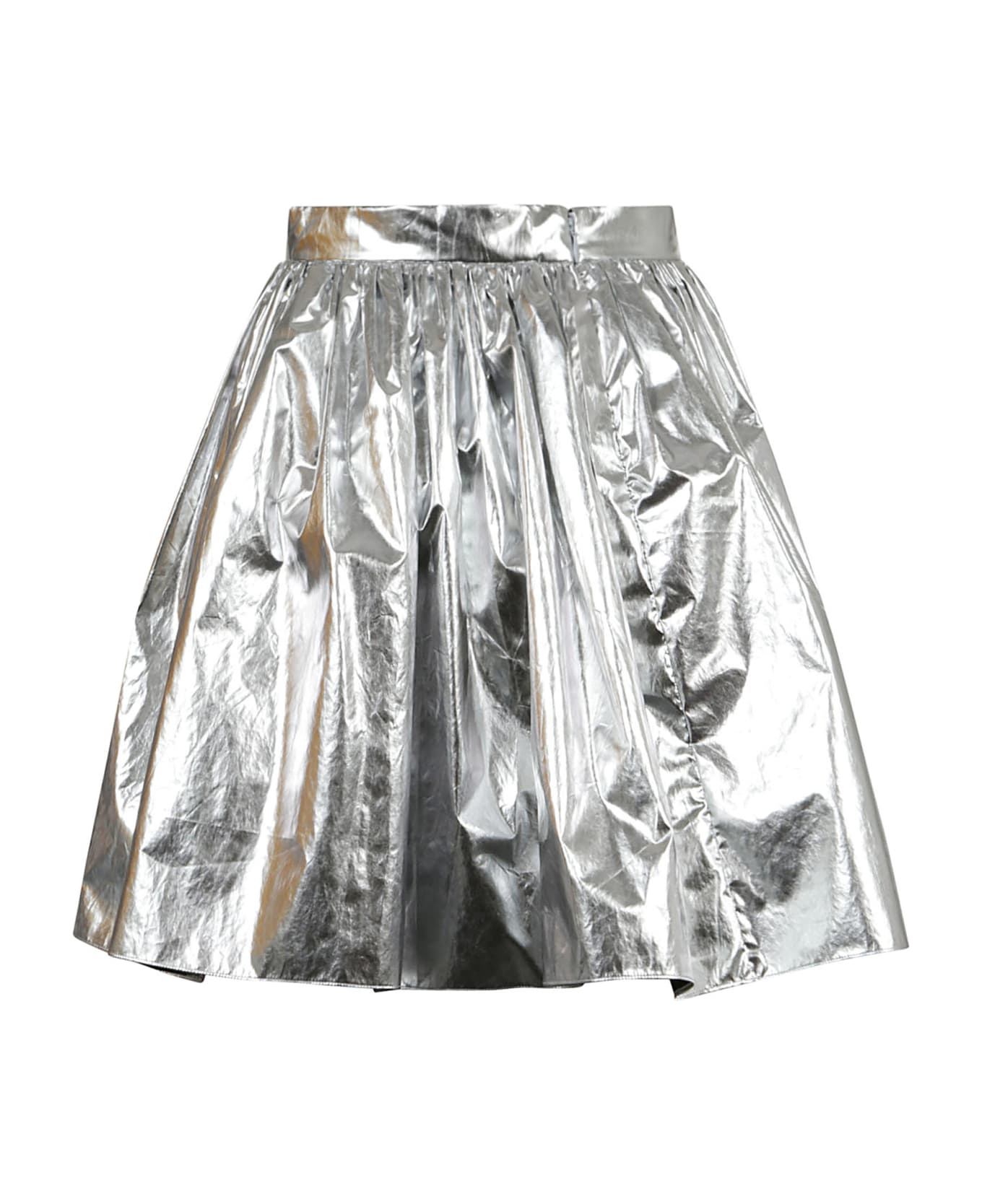 Alexander McQueen Metallic Curled Mini Skirt - Silver Birch