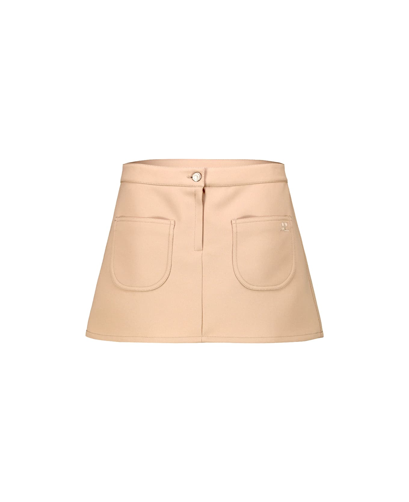 Courrèges Mini-skirt 2-pockets Twill - Sand