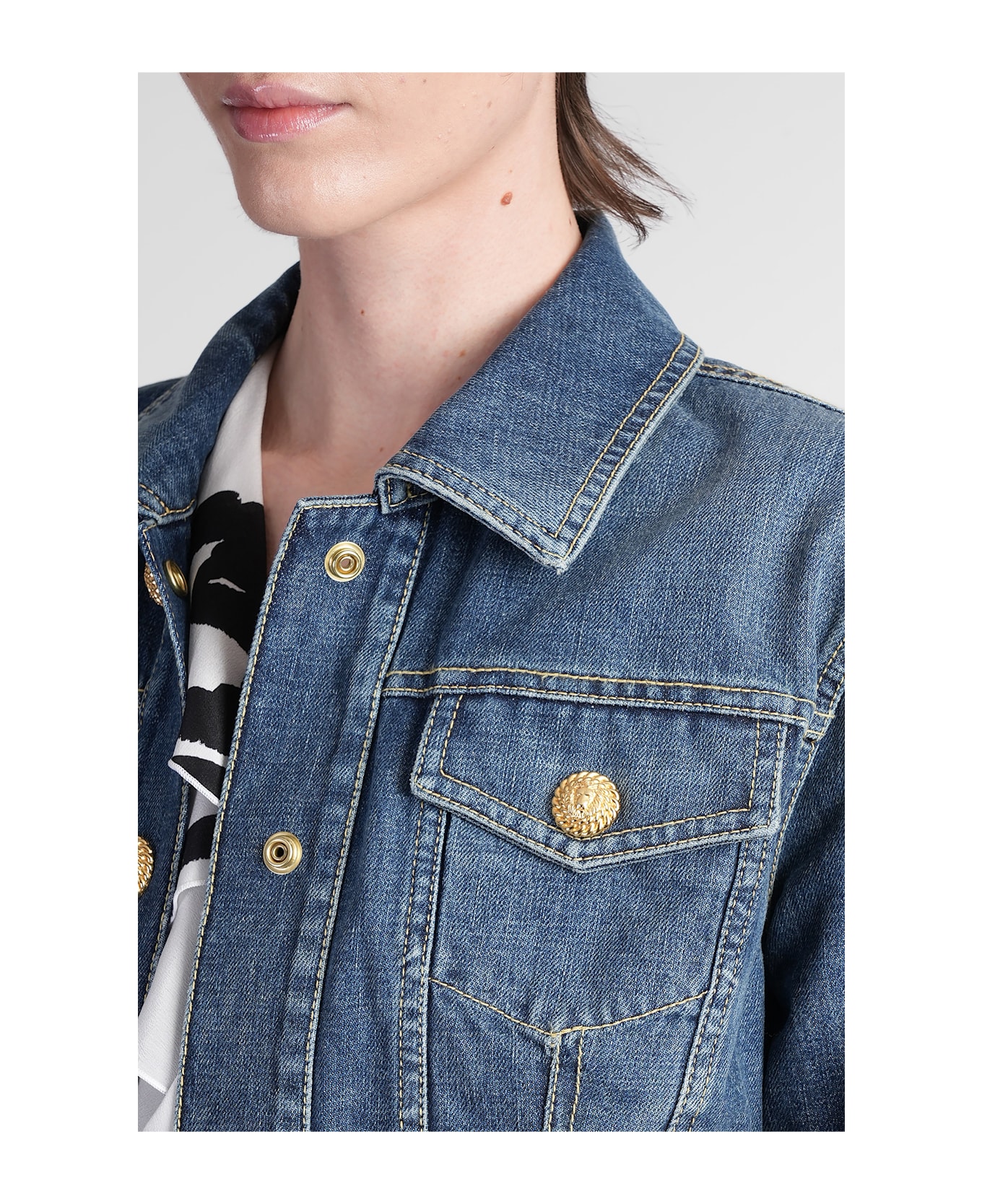 Balmain Denim Jackets In Blue Cotton - blue