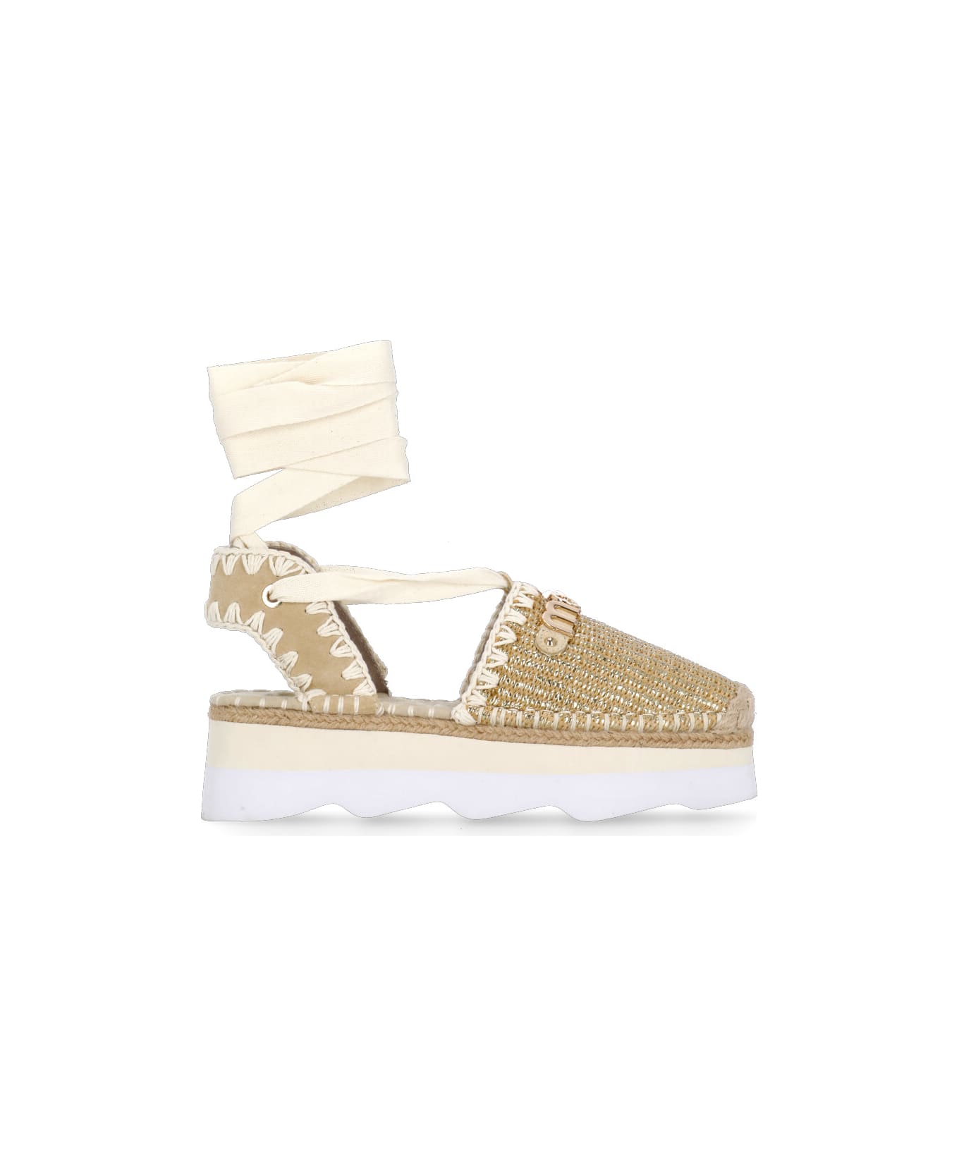Mou Lurex Sandals - Golden