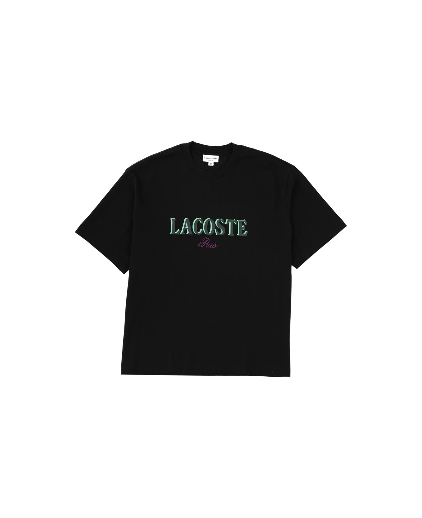 Lacoste T-shirt With Graphics - BLACK