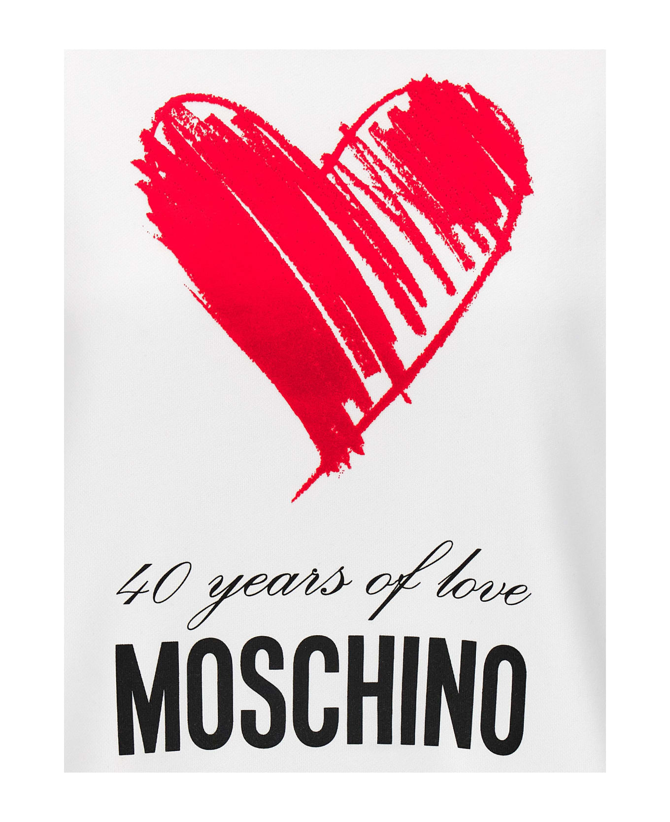 Moschino '40 Years Of Love' Sweatshirt - White