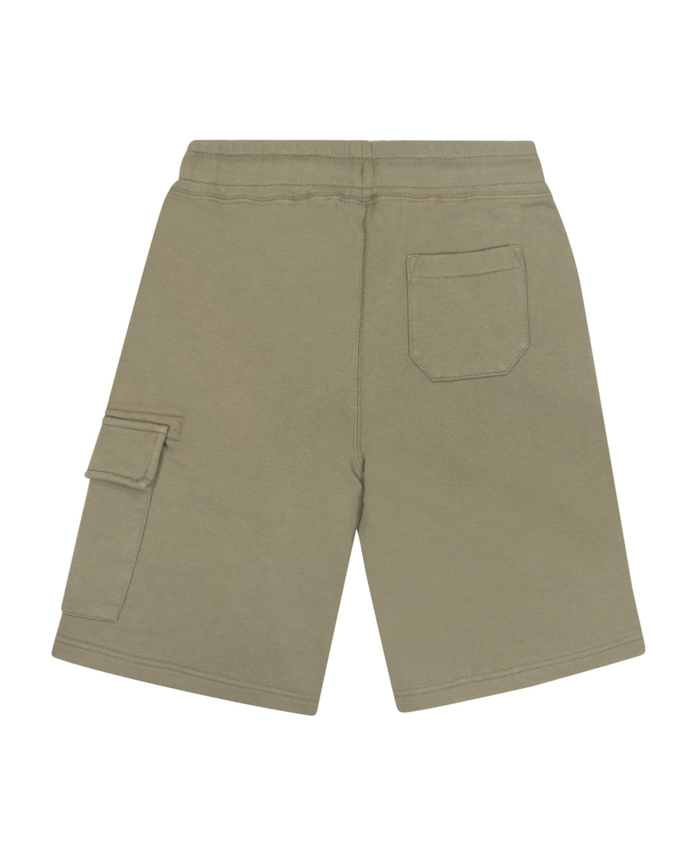 C.P. Company Bermuda Shorts With Cargo Pocket Lens - Green