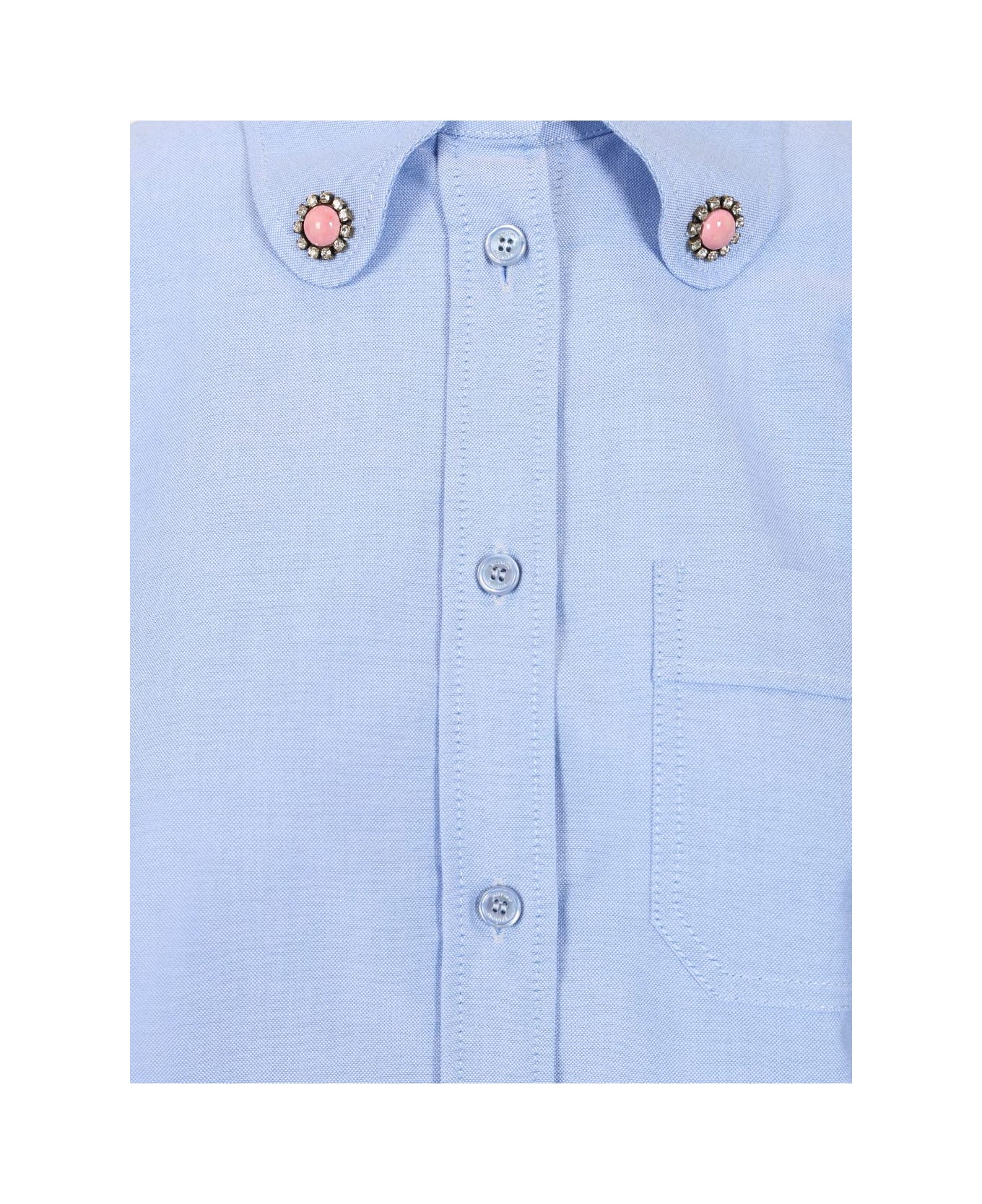 Valentino Garavani Oxford Cotton Shirt - Dark Azzurro