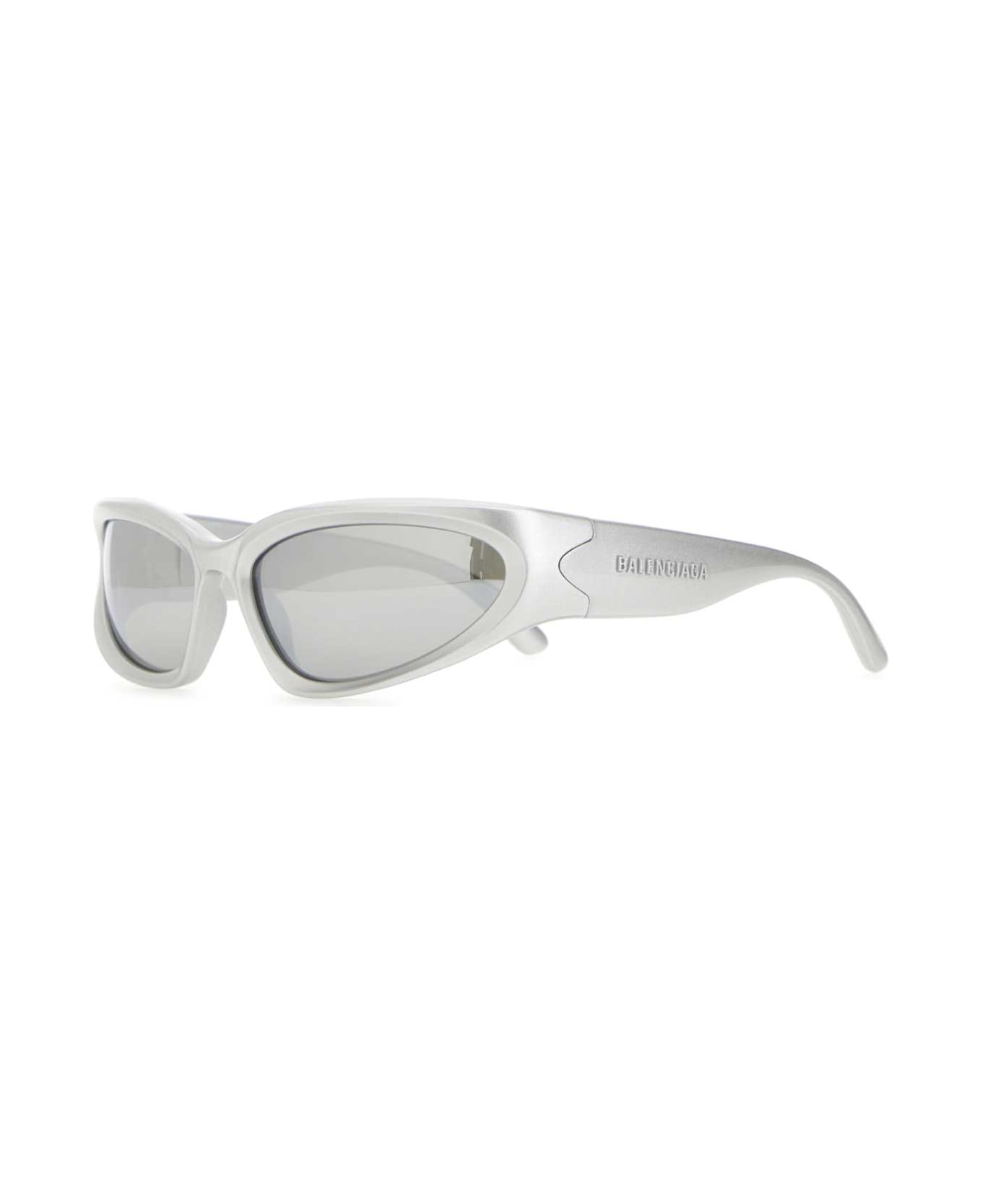 Balenciaga Silver Acetate Swift Oval Sunglasses - 1402