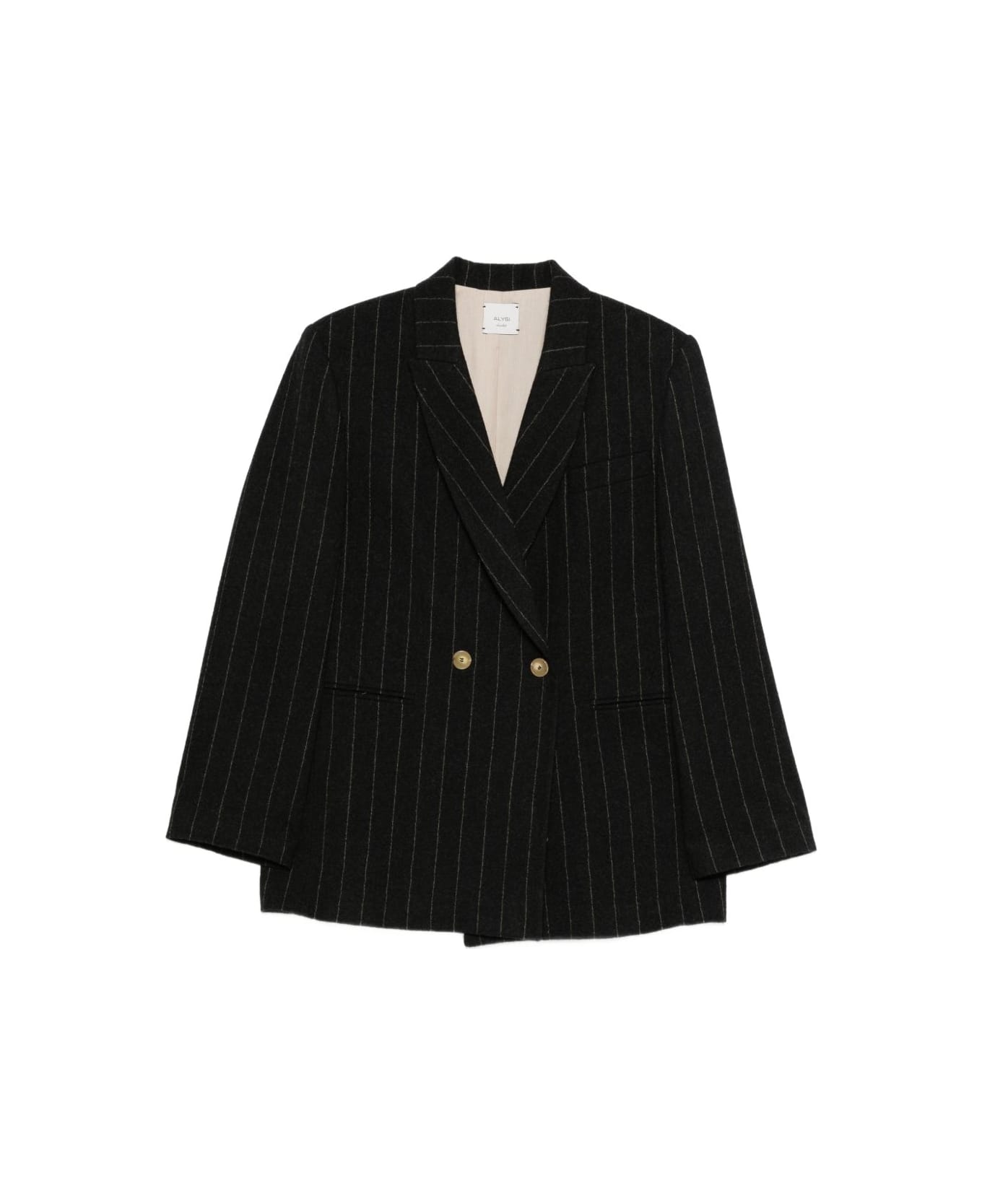 Alysi Wool Double-breasted Jacket - Black