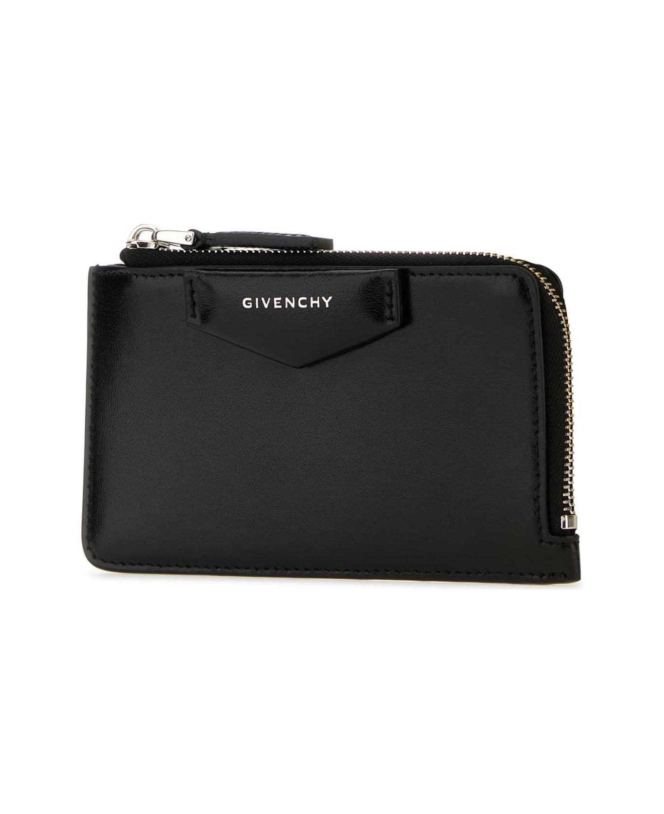 Givenchy Rosa Black Leather Antigona Card Holder - BLACK