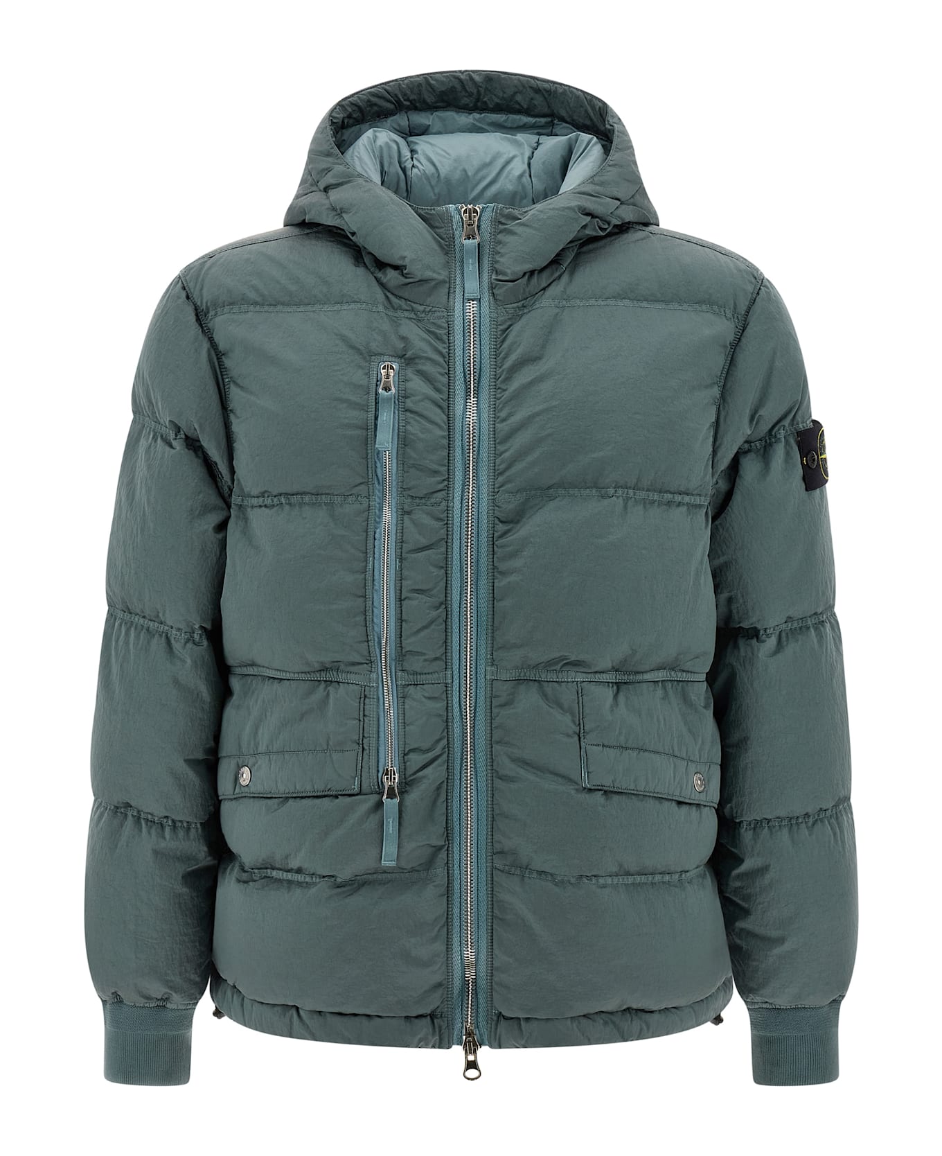 Stone Island Metal Nylon Down Jacket - Green