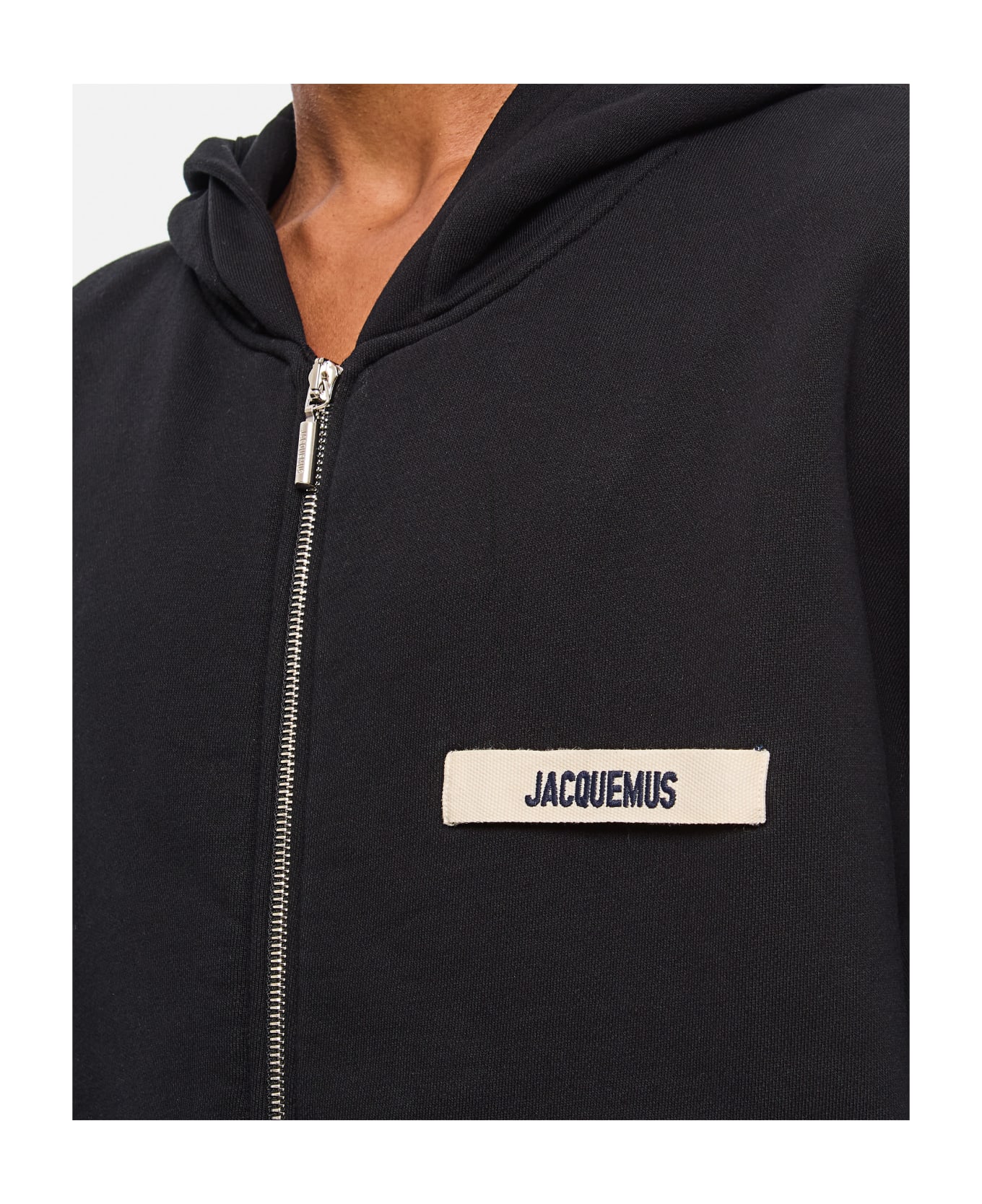 Jacquemus Zipped Cotton Sweatshirt - Black ニットウェア